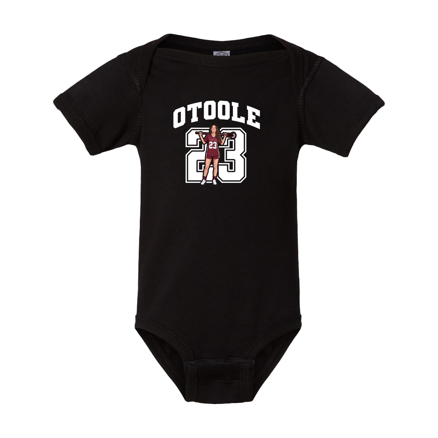 Baby Onesie — Number in Black