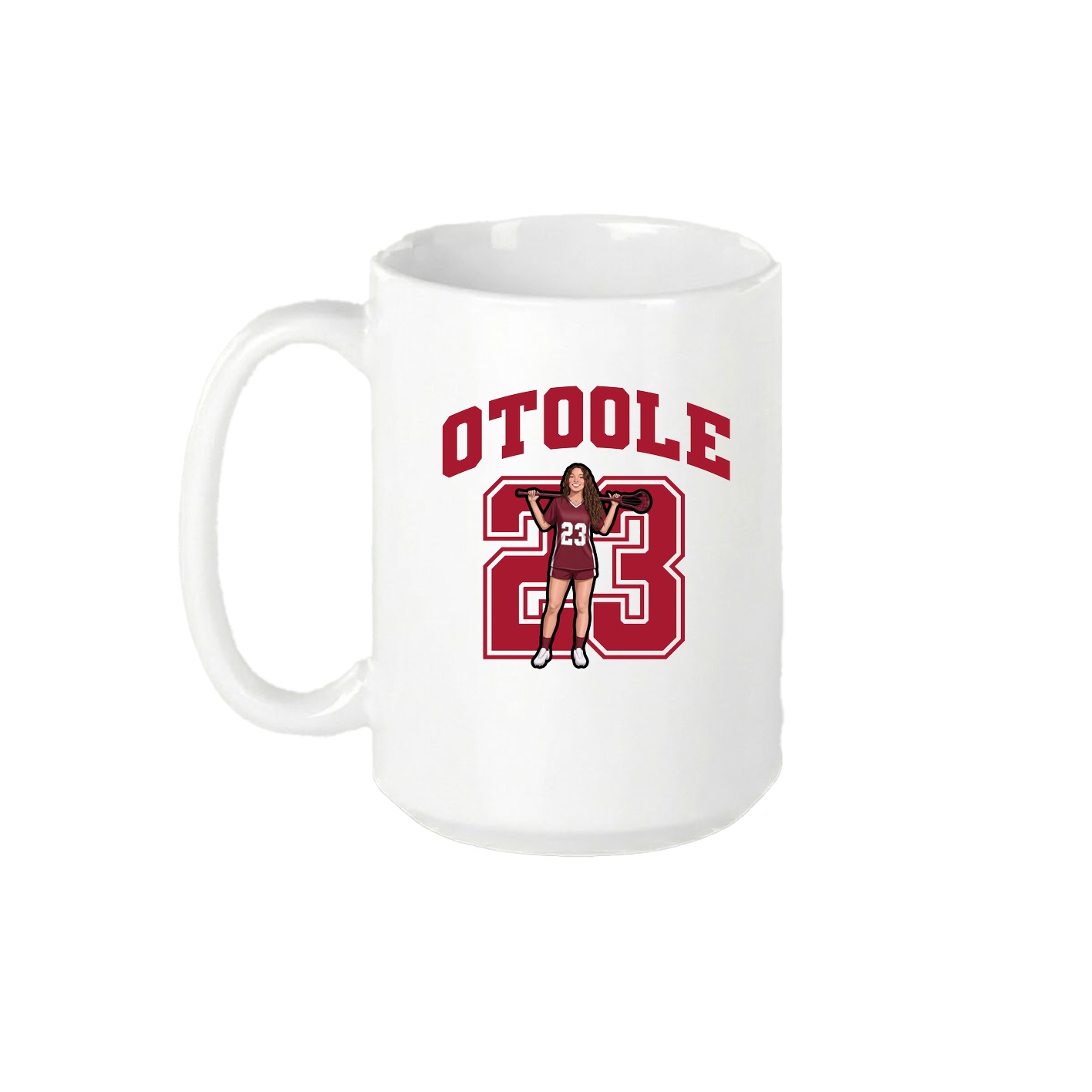 15oz Coffee Mug — Number in White