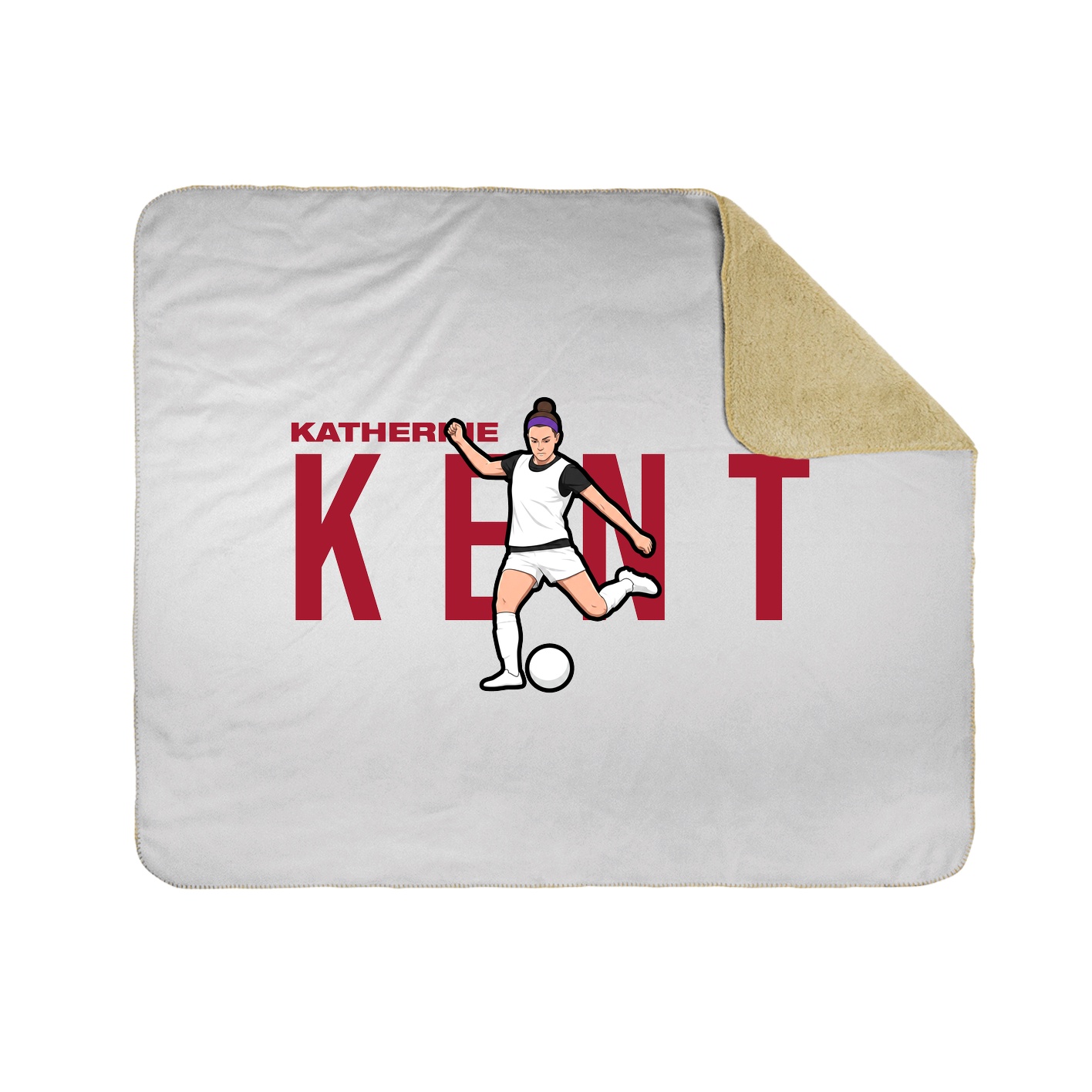 Throw Blanket — Player Name in White