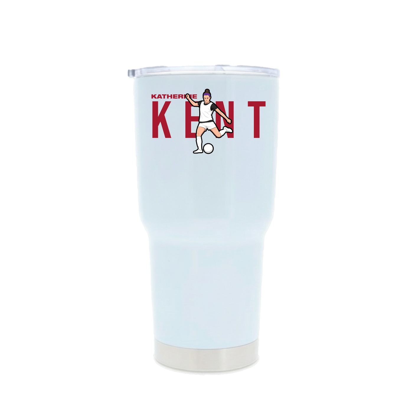 30oz Stainless Steel Tumbler — Player Name in White