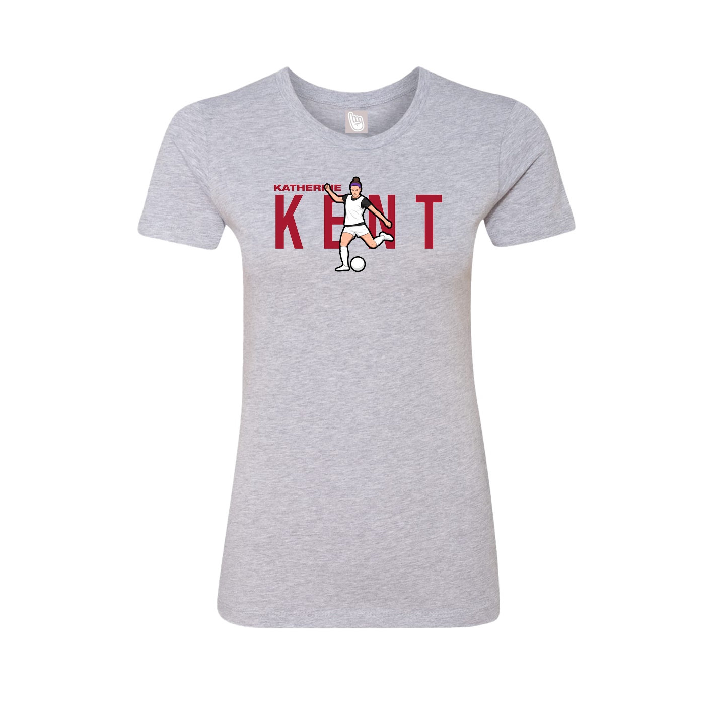 Fitted Women's Tee — Player Name in Grey