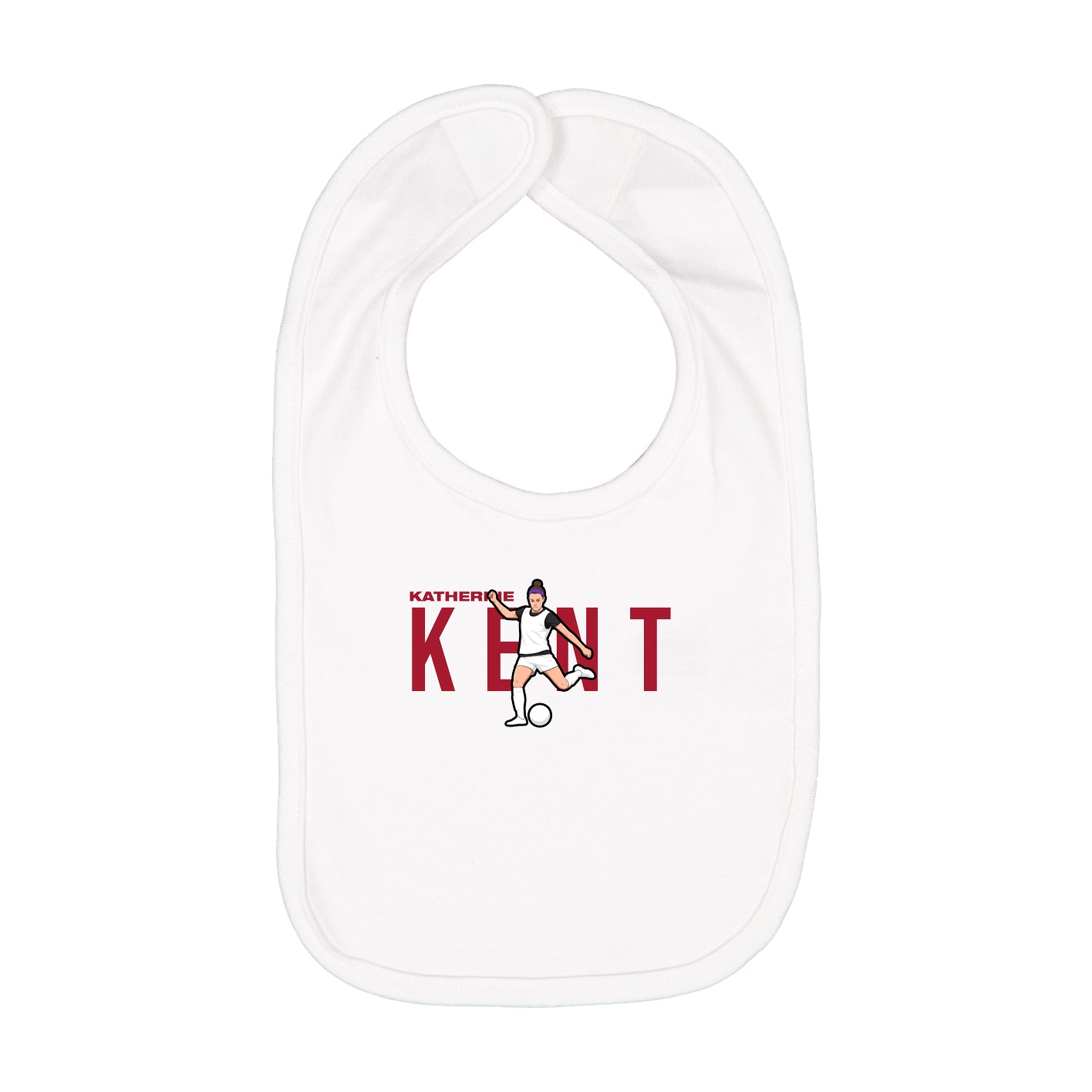Infant Bib — Player Name in White