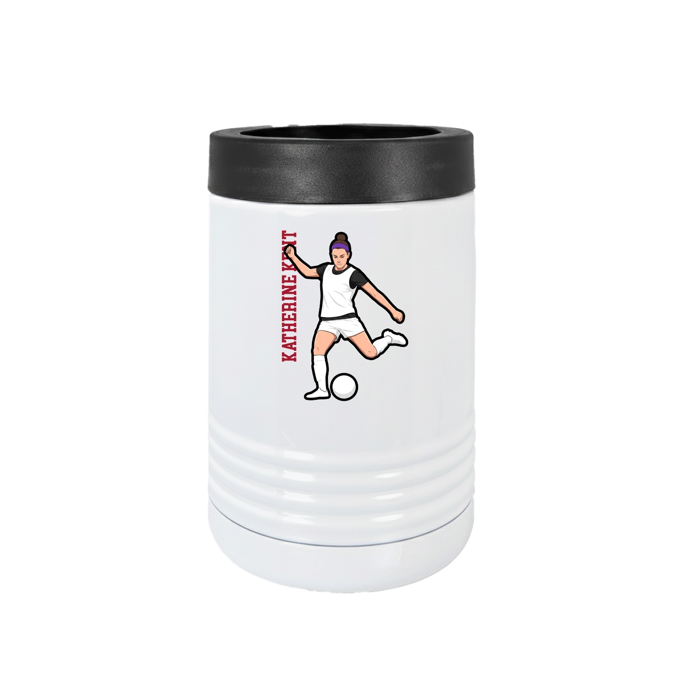 Beverage Holder — Name Vertical in White