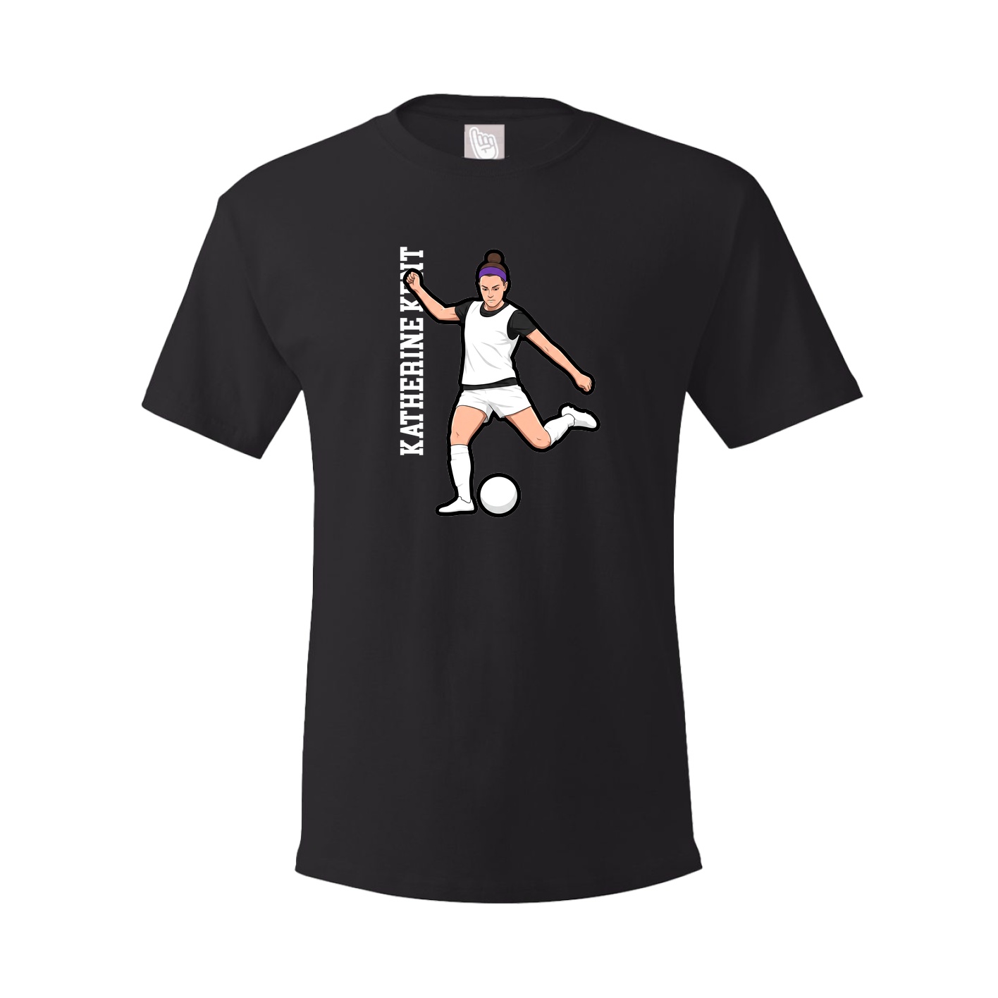 Youth Tee — Name Vertical in Black