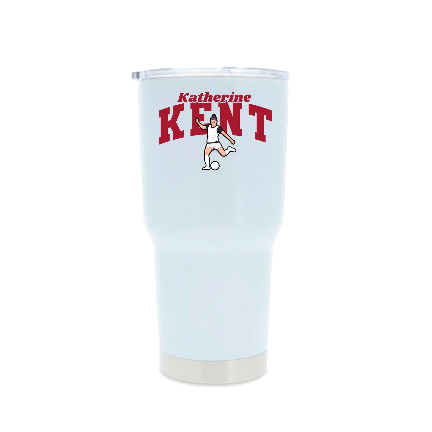 30oz Stainless Steel Tumbler — Signature Arch in White