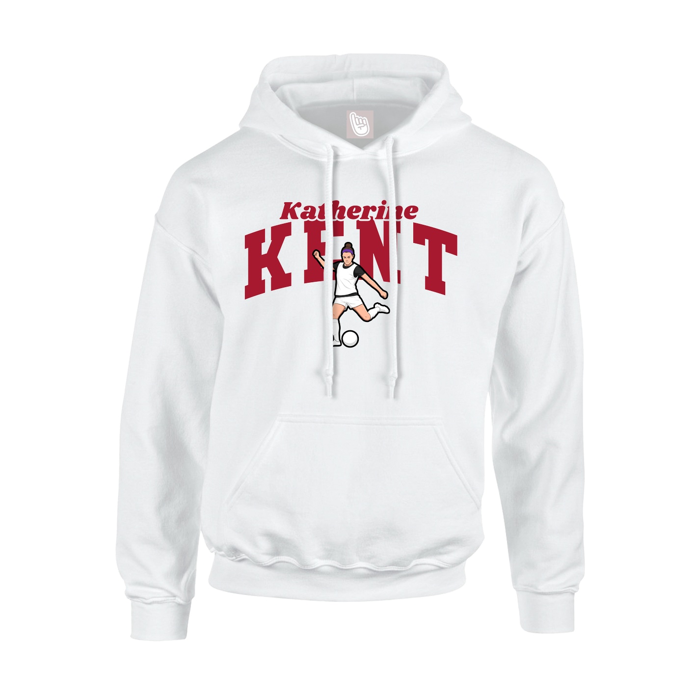 Youth Hoodie — Signature Arch in White