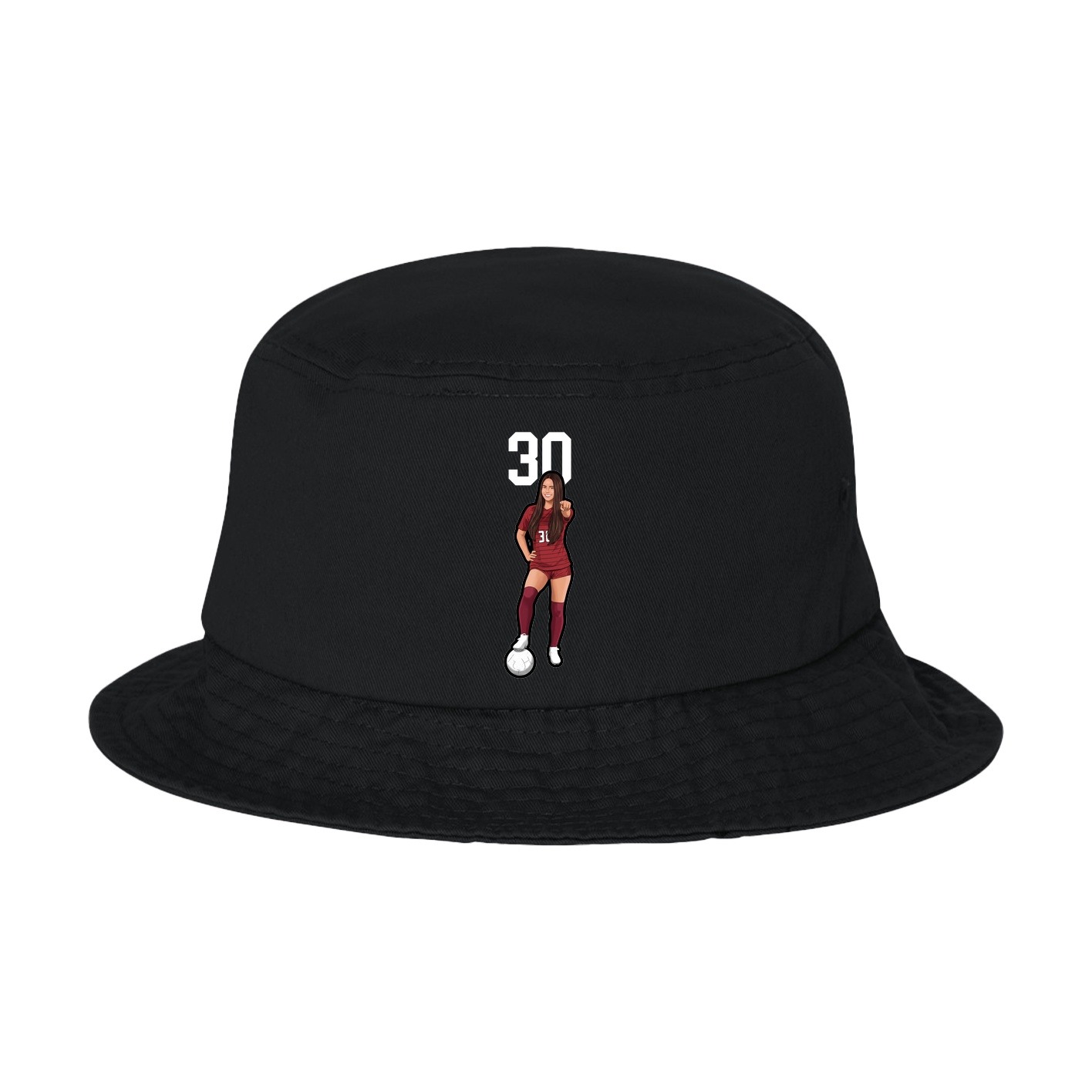 Bucket Cap — Number Top in Black
