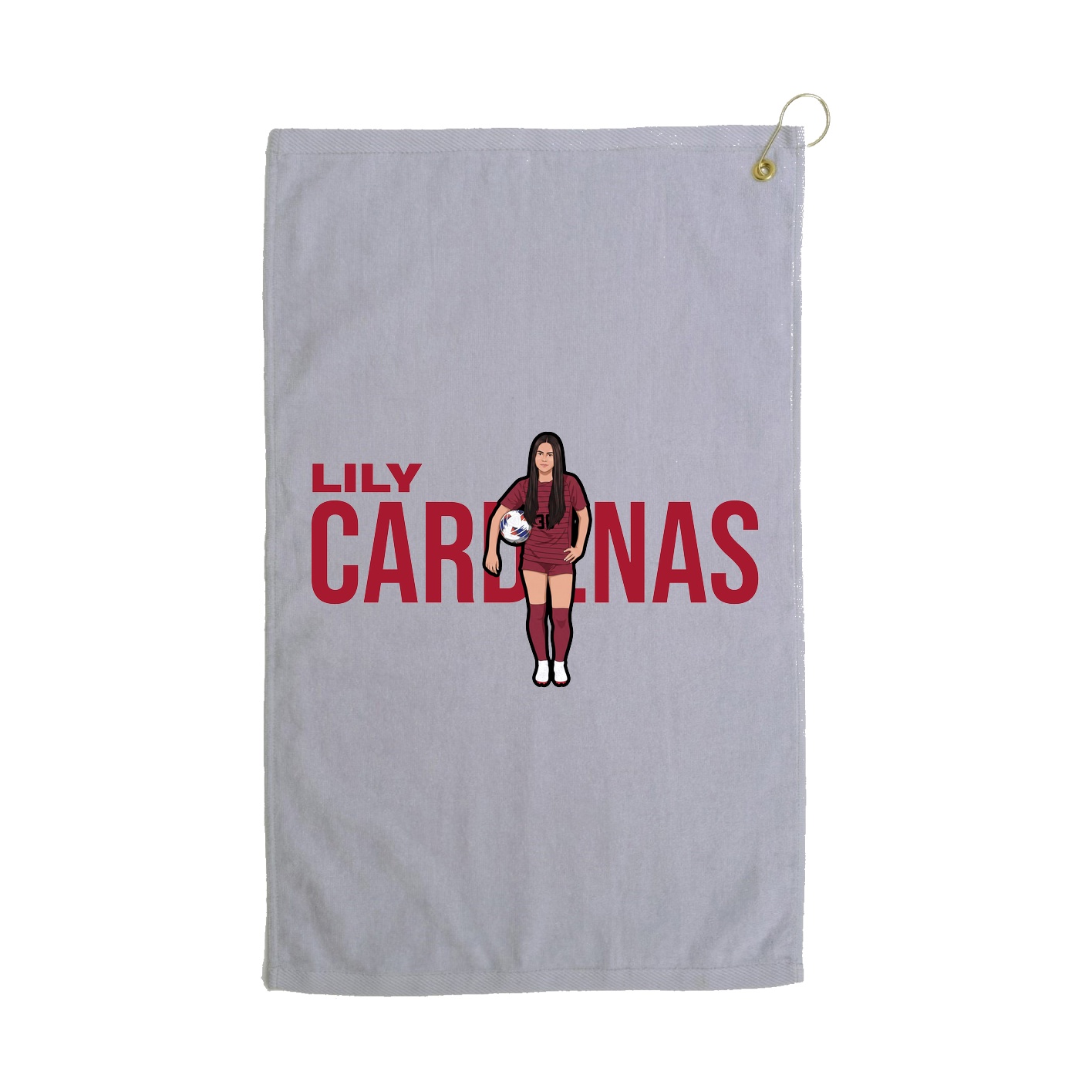 Golf Towel — Player Name in Grey