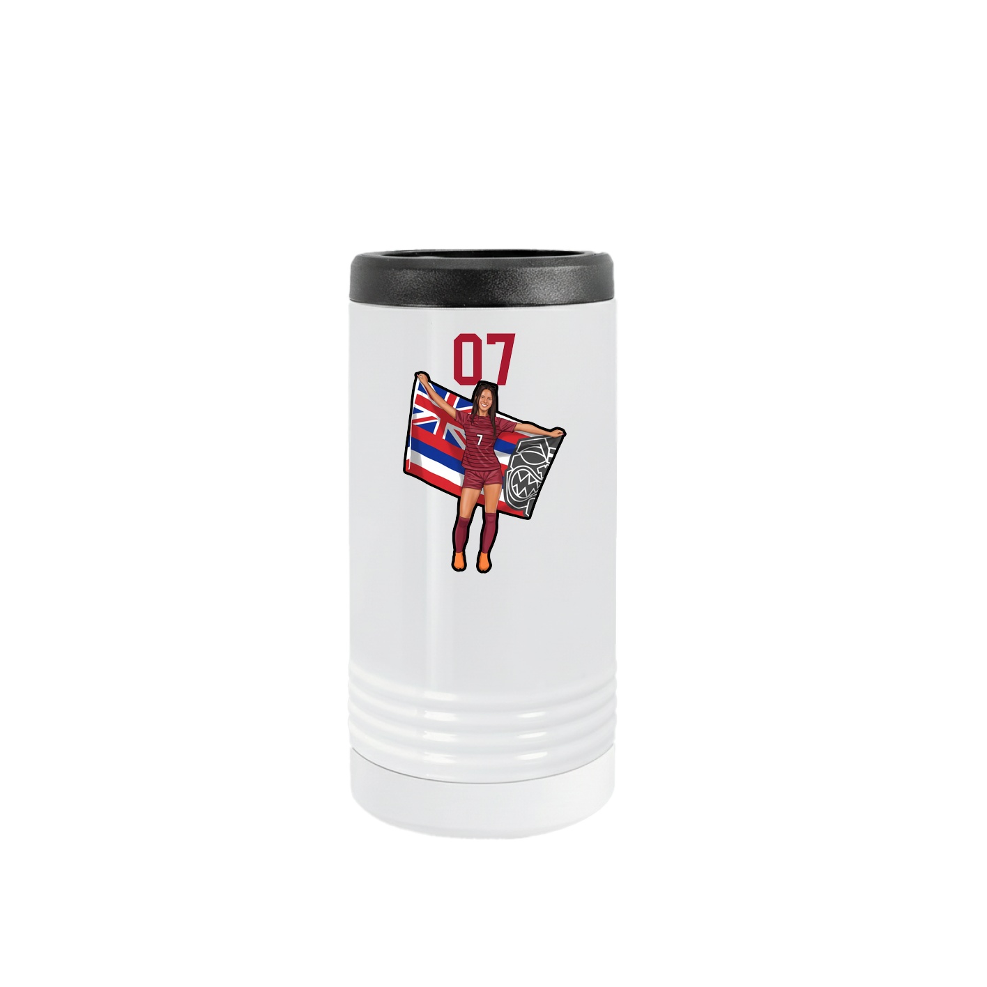 Slim Beverage Holder — Number Top in White