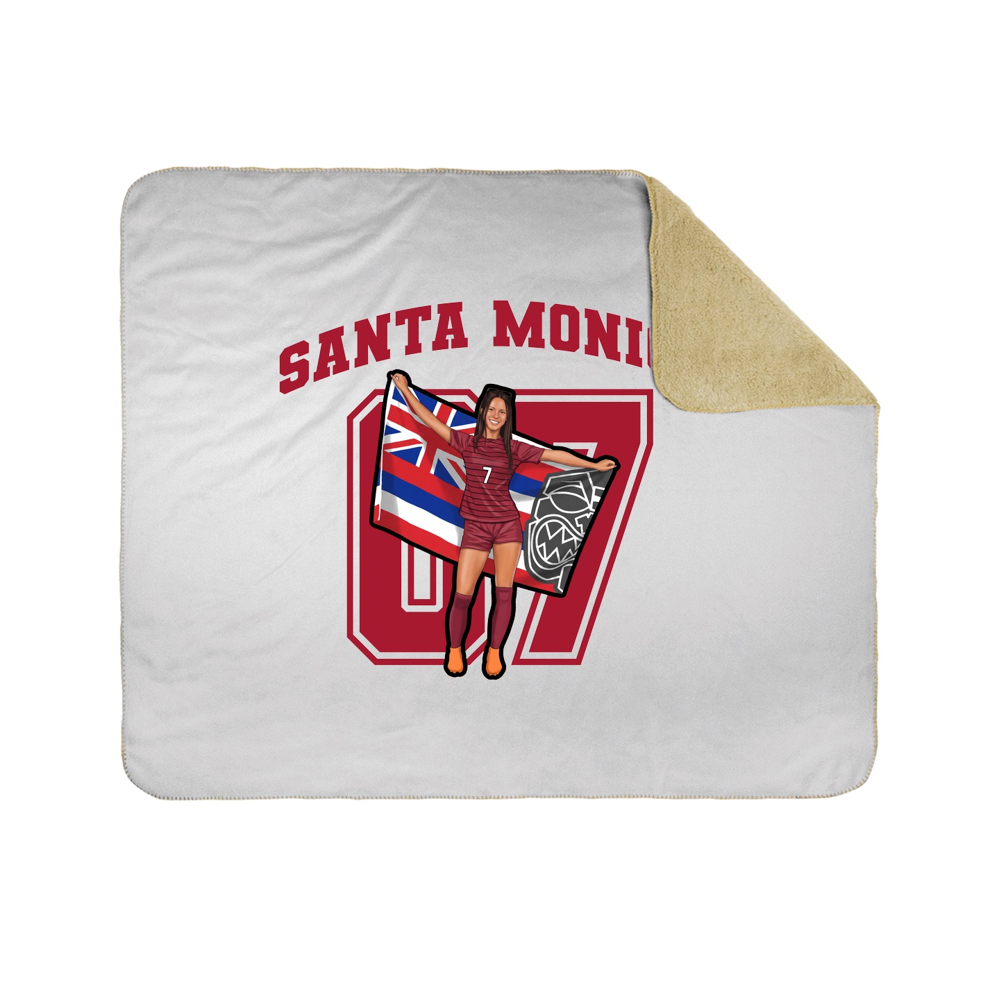 Throw Blanket — Number in White