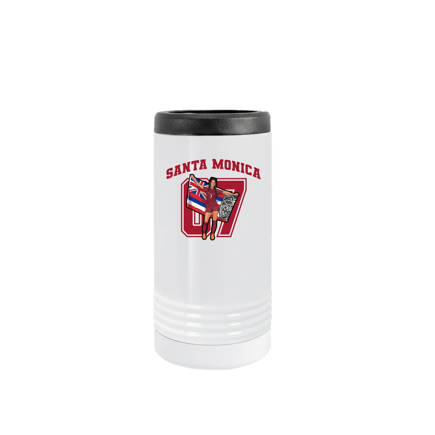Slim Beverage Holder — Number in White