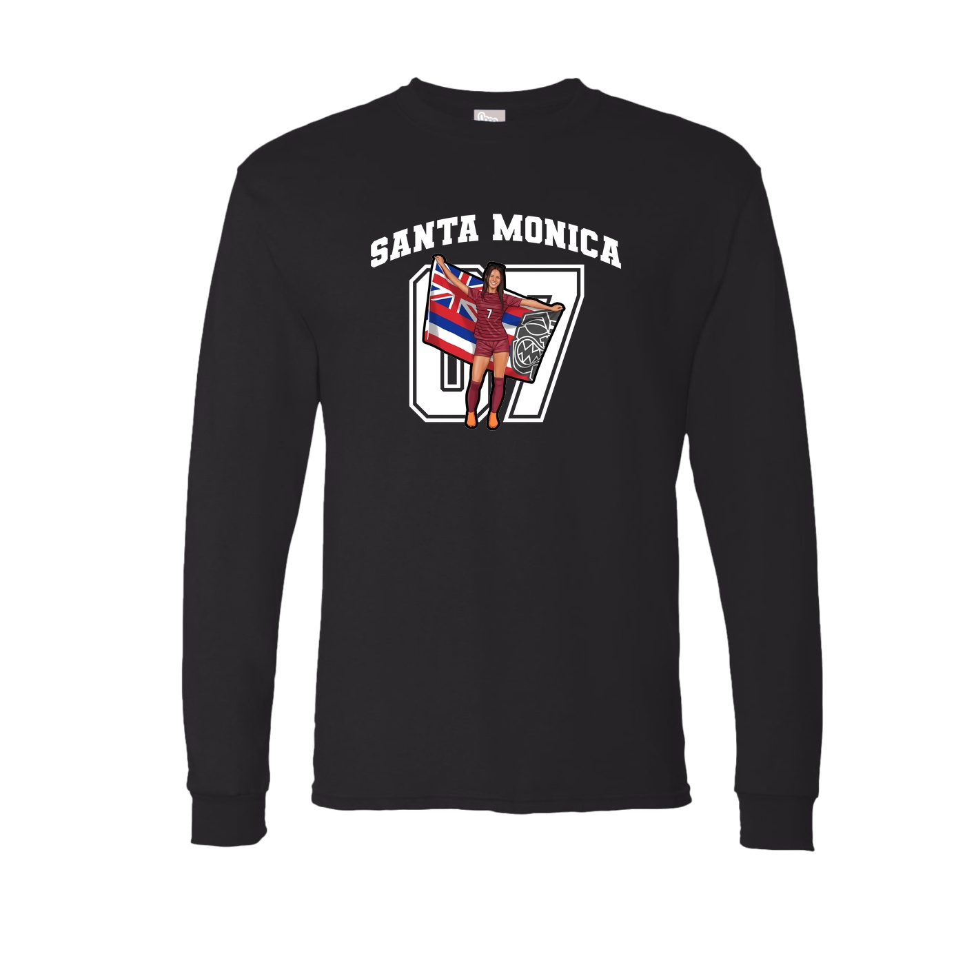 Long Sleeve Tee — Number in Black