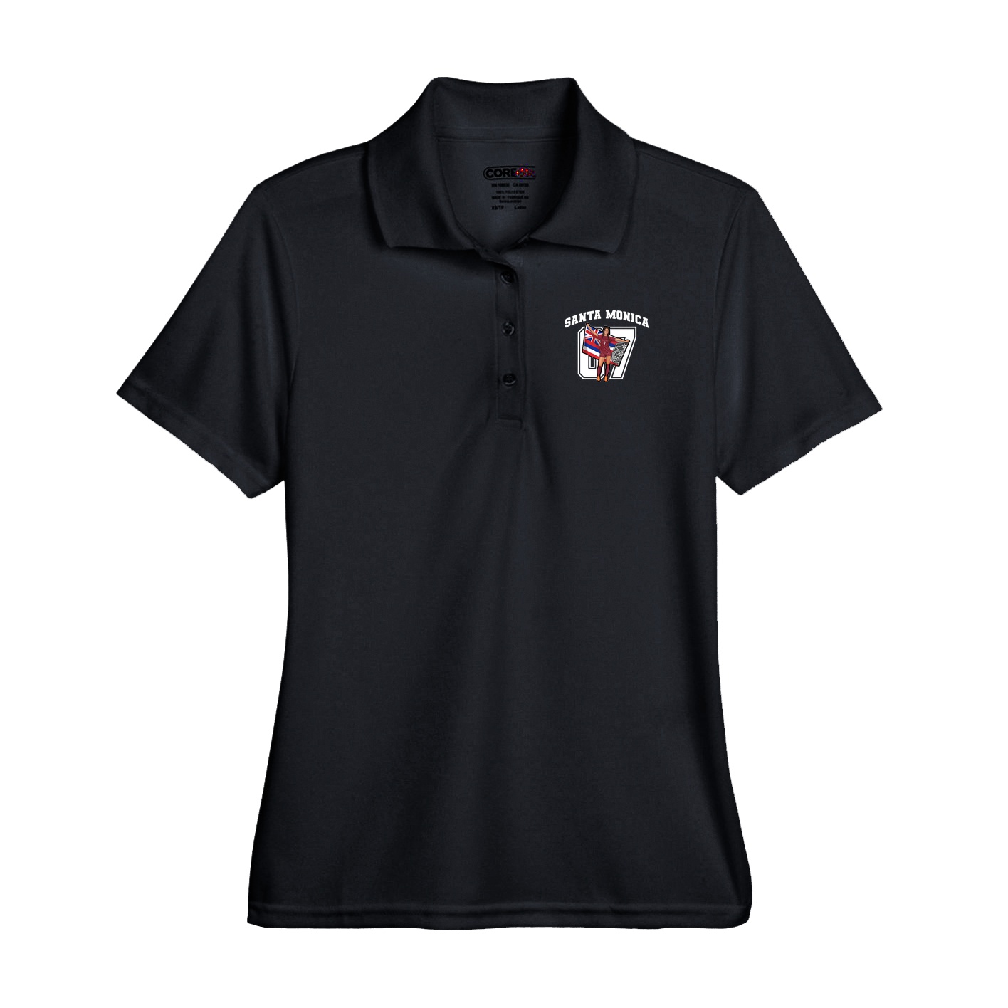 Performance Polo — Number in Black