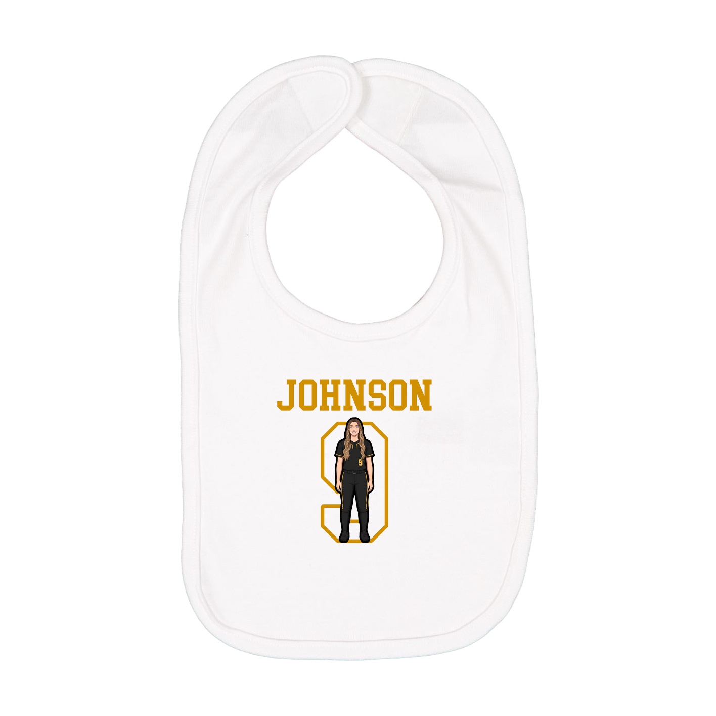 Infant Bib — Shirsey in White