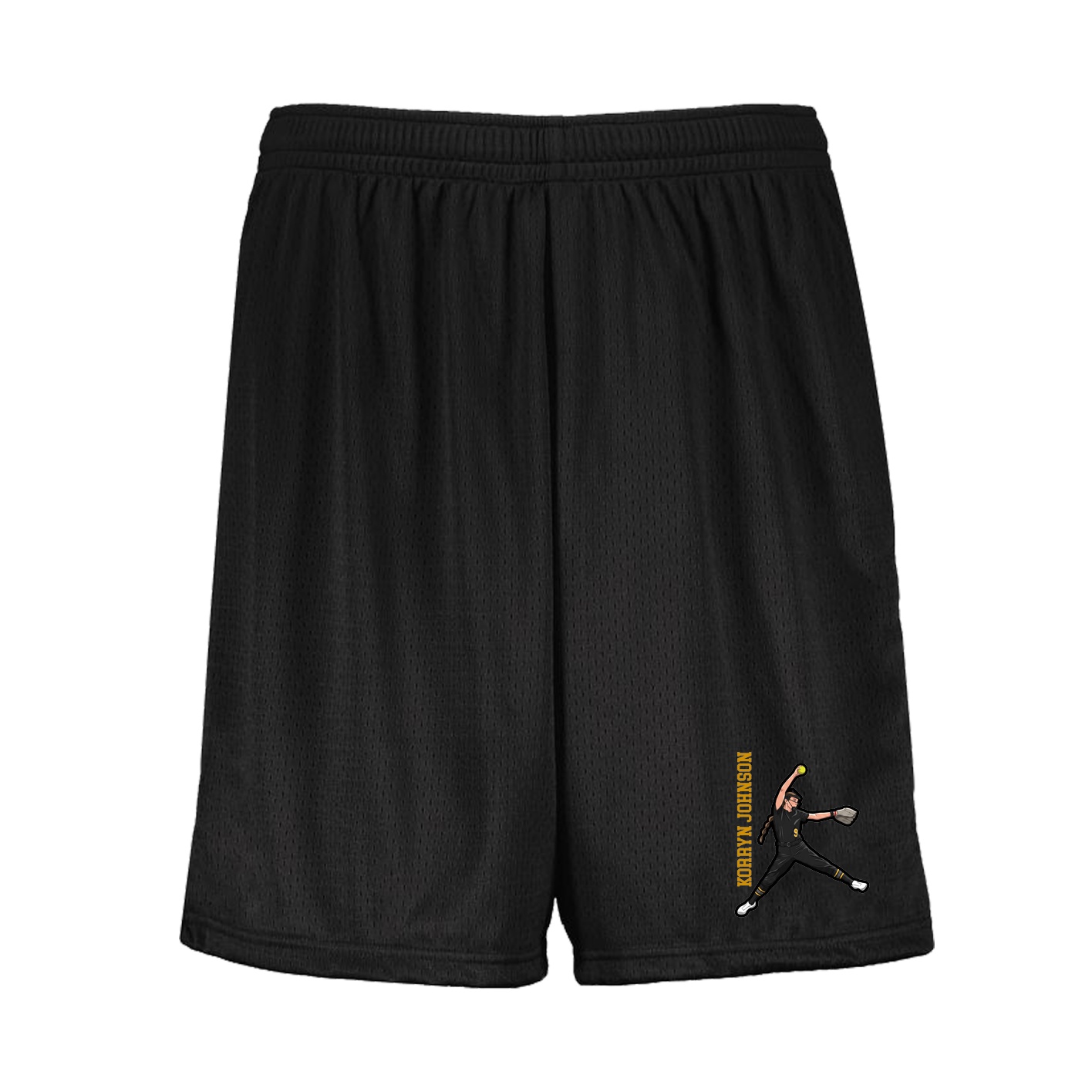 Shorts — Name Vertical in Black