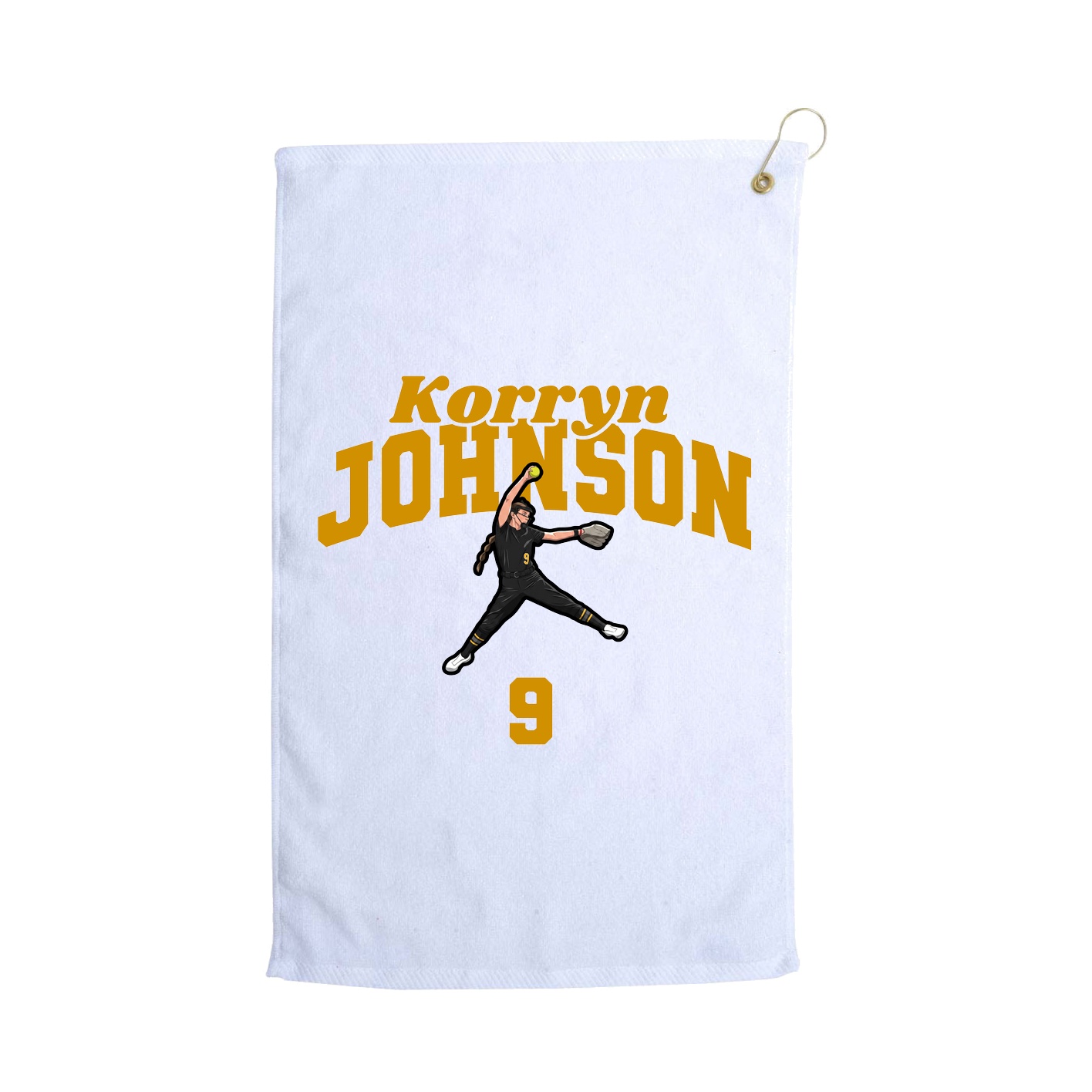 Golf Towel — Signature Arch in White