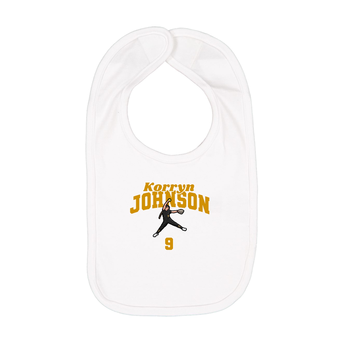 Infant Bib — Signature Arch in White