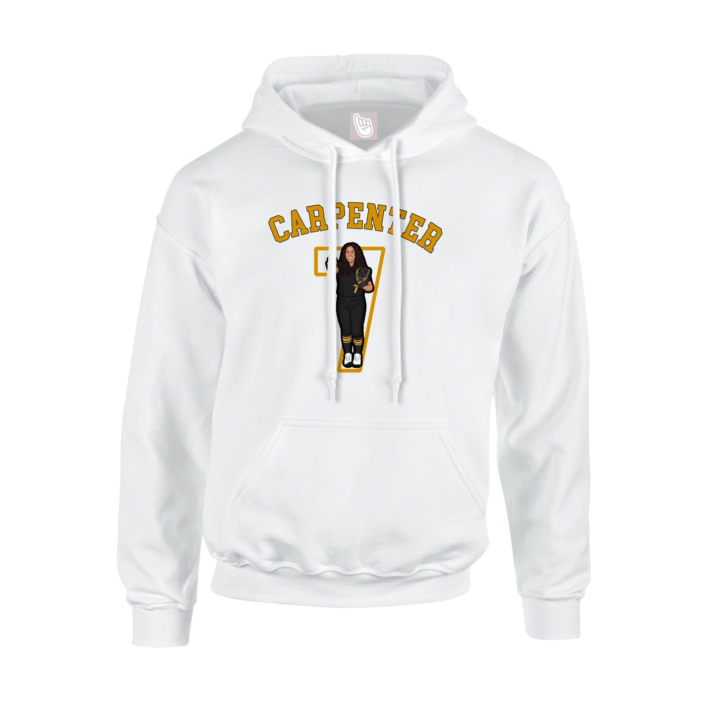 Youth Hoodie — Shirsey Arch in White