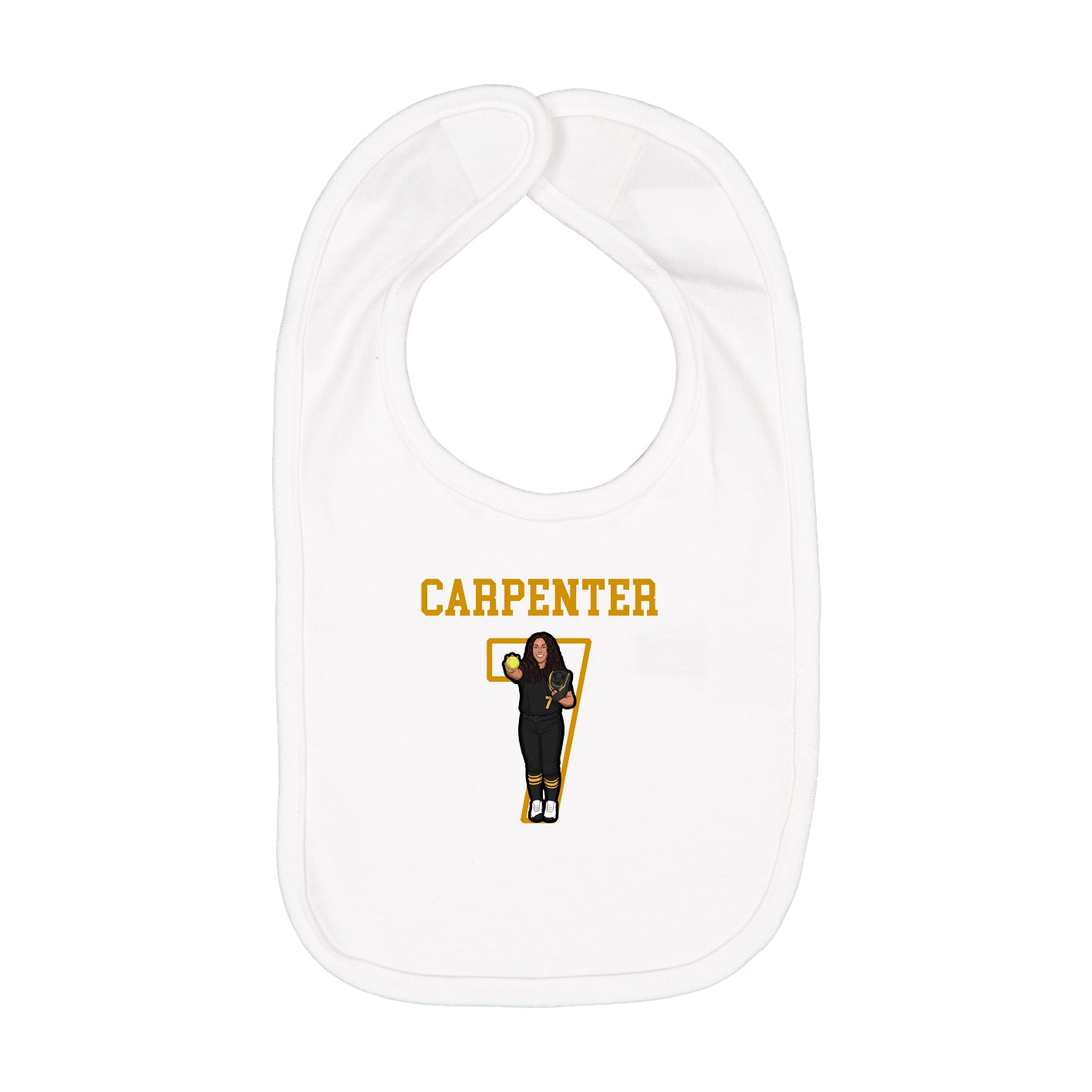 Infant Bib — Shirsey in White