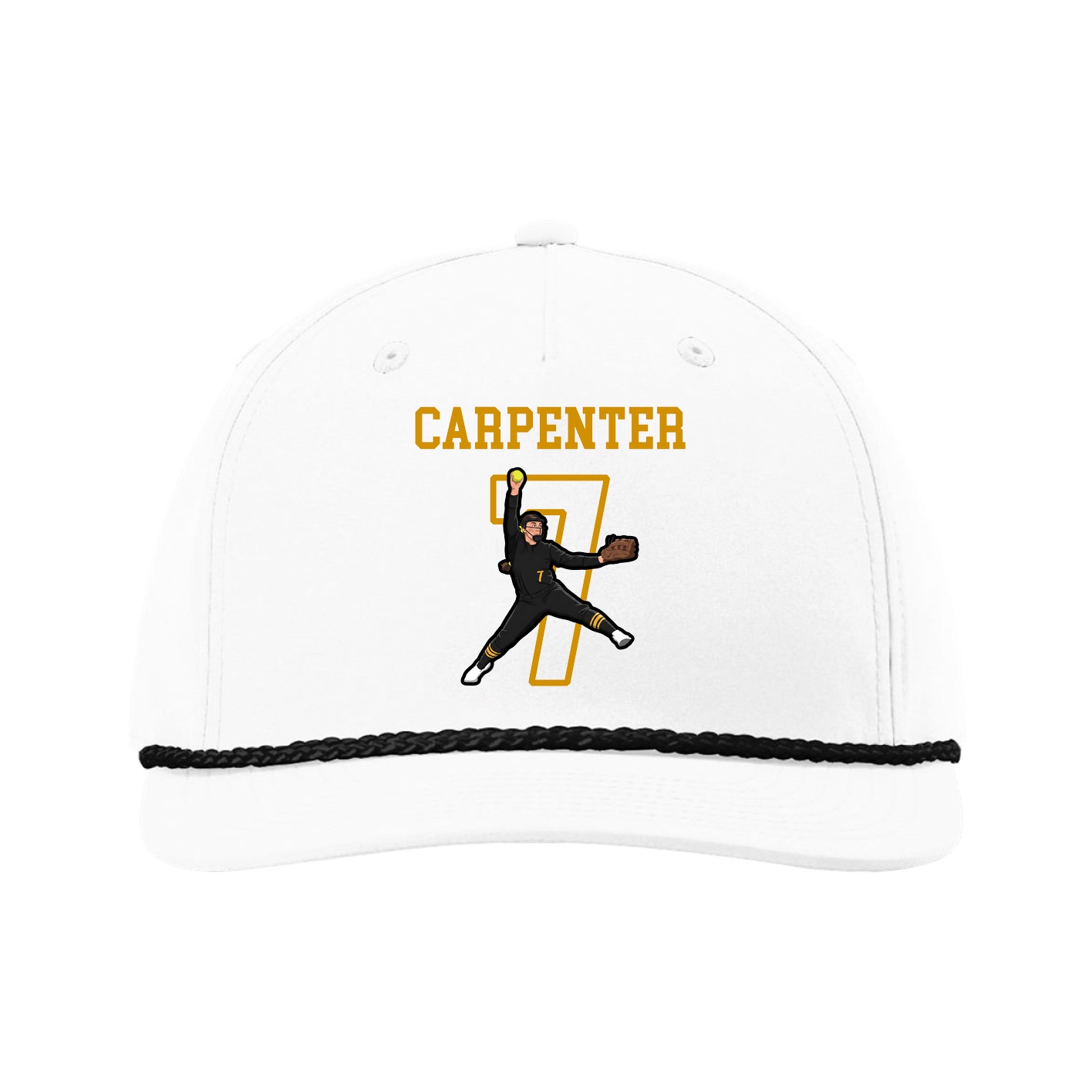 Five-Panel Classic Rope Cap — Shirsey in White