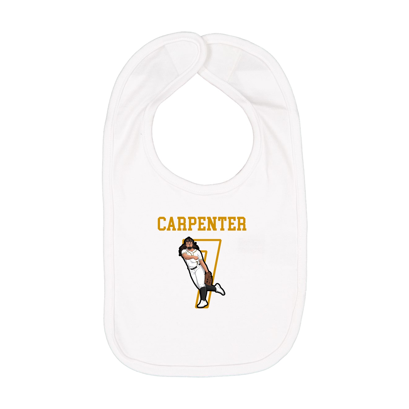 Infant Bib — Shirsey in White