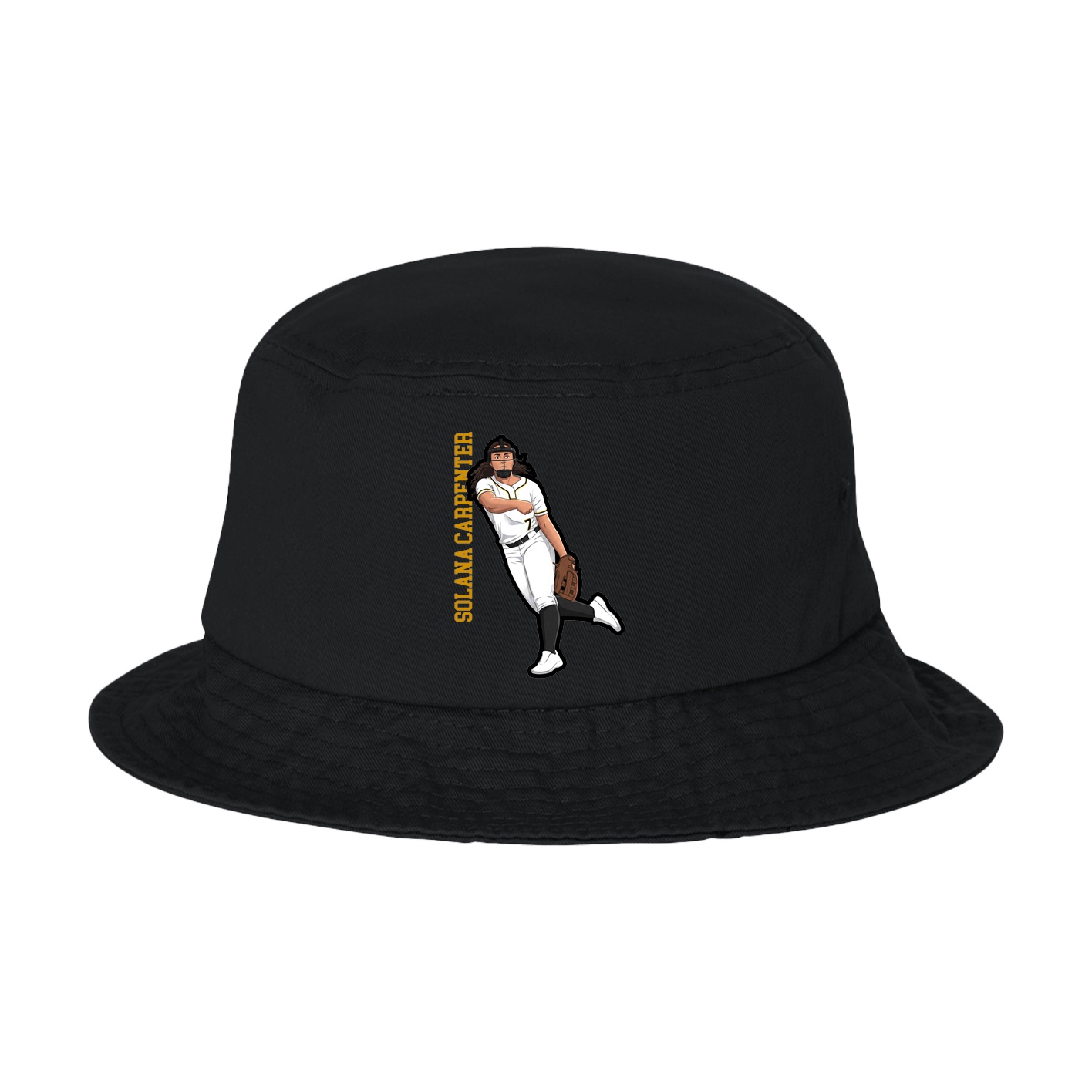 Bucket Cap — Name Vertical in Black