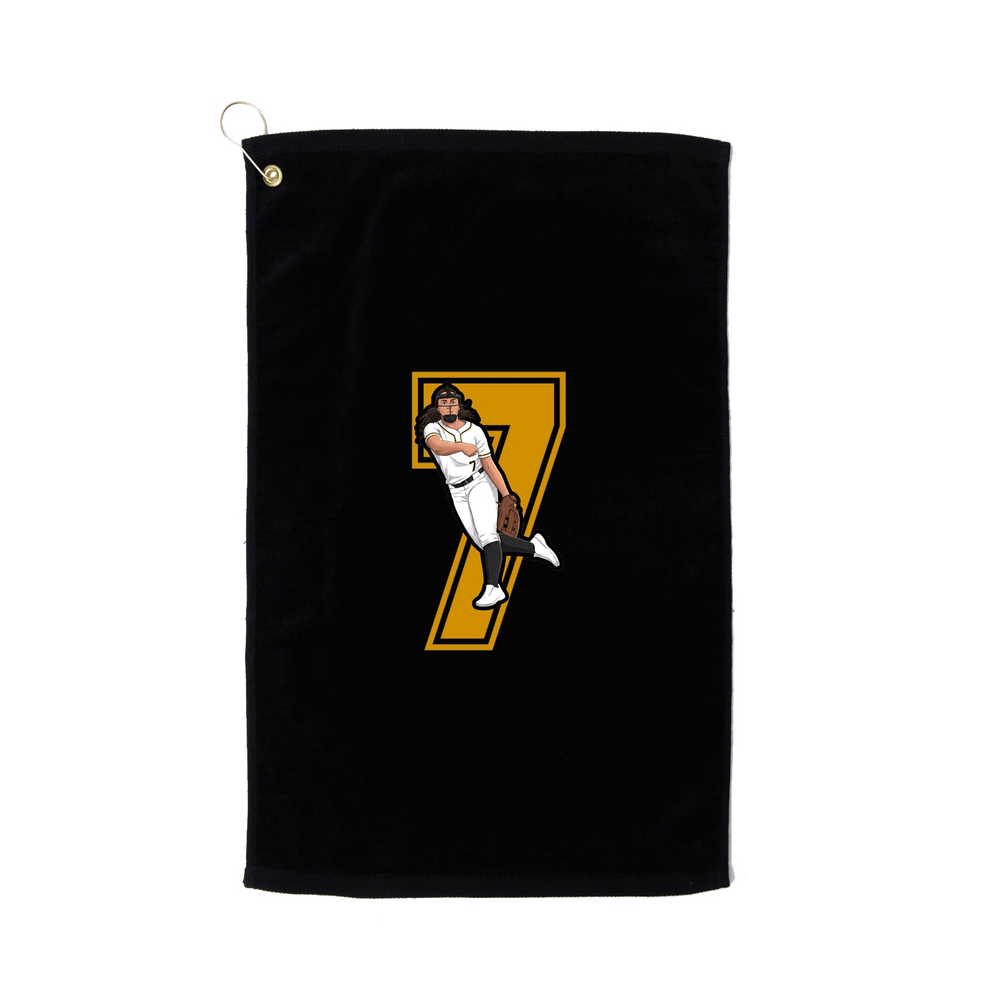 Golf Towel — Number in Black