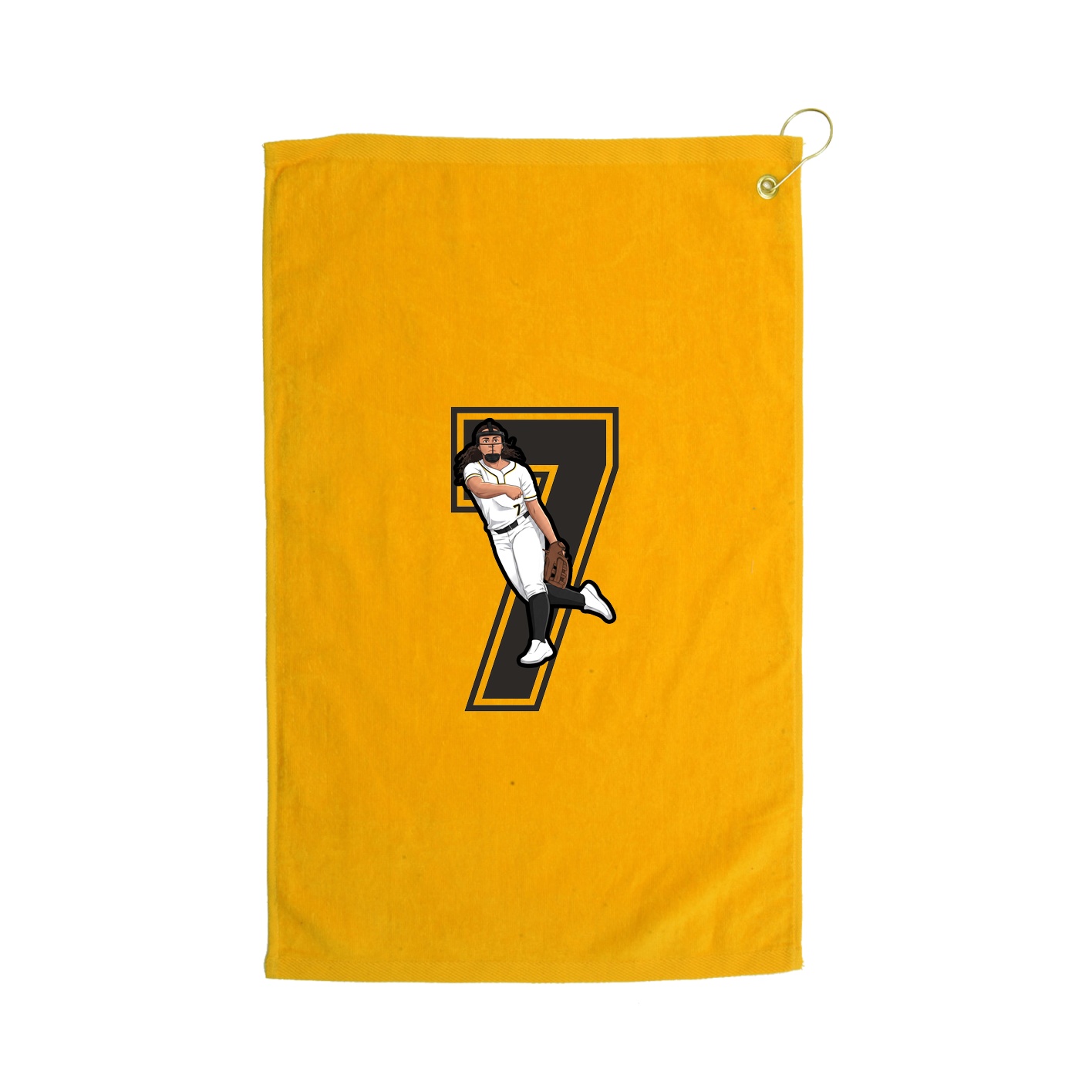 Golf Towel — Number in Gold