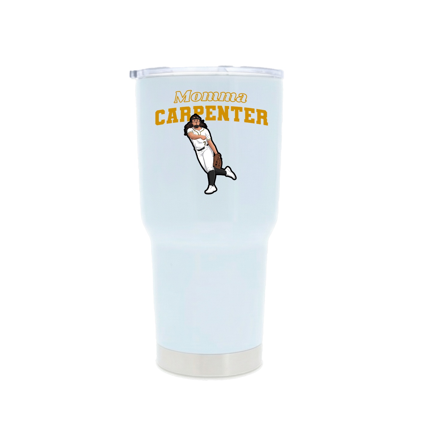 30oz Stainless Steel Tumbler — Mothers Day Block in White