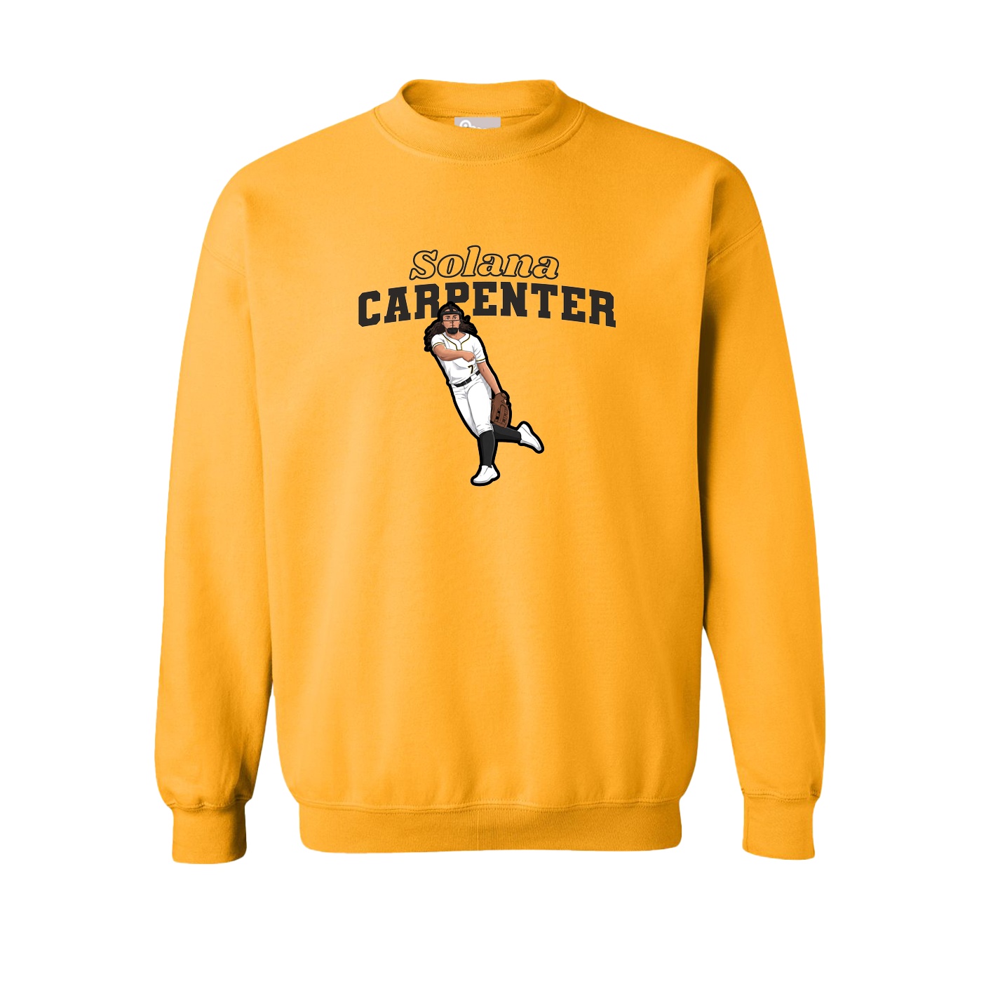 Fleece Crew — Name Arch in Gold