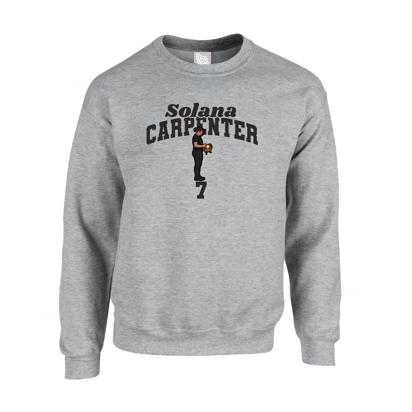 Fleece Crew — Signature Arch in Grey
