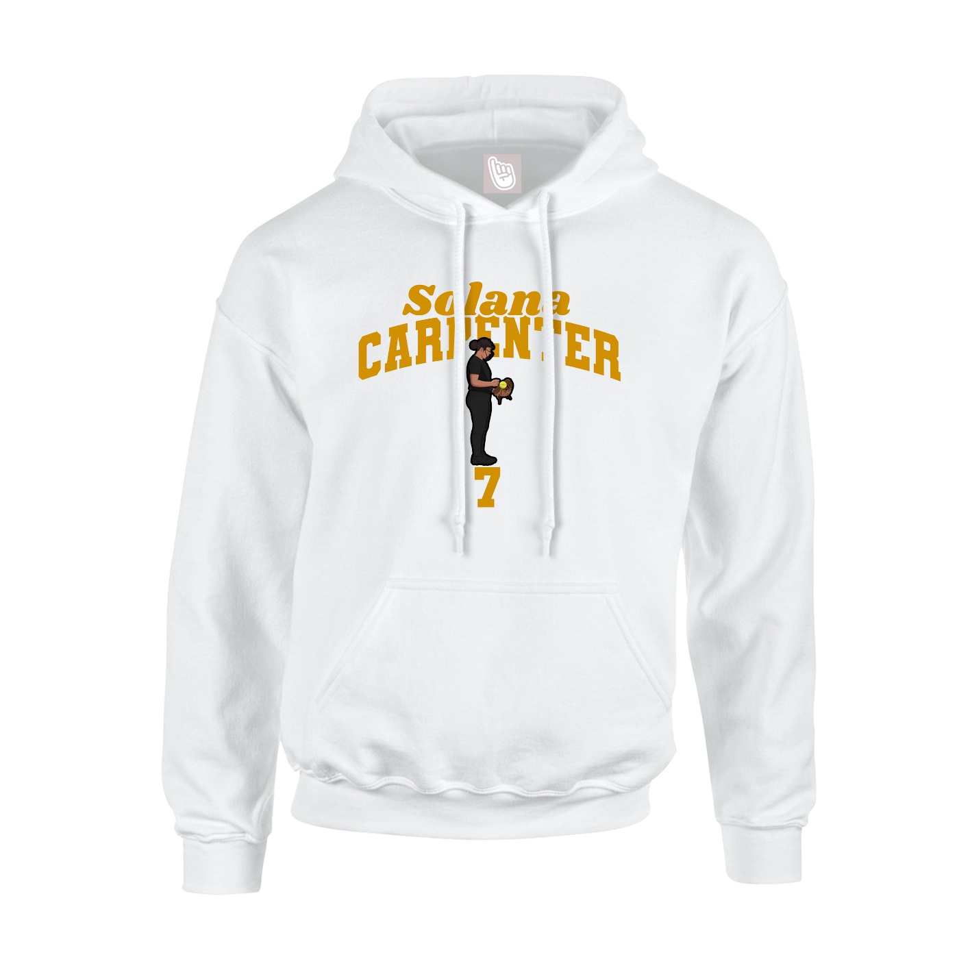 Youth Hoodie — Signature Arch in White