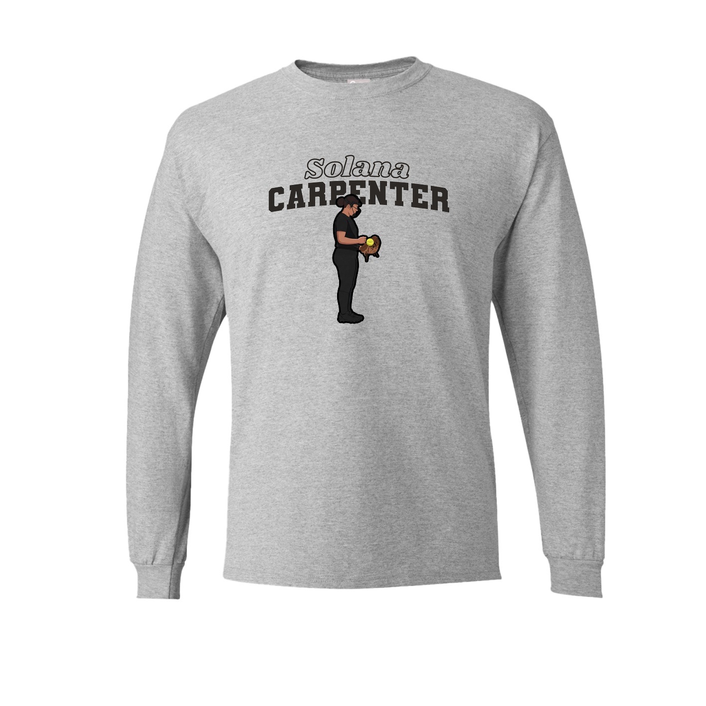 Long Sleeve Tee — Name Arch in Grey