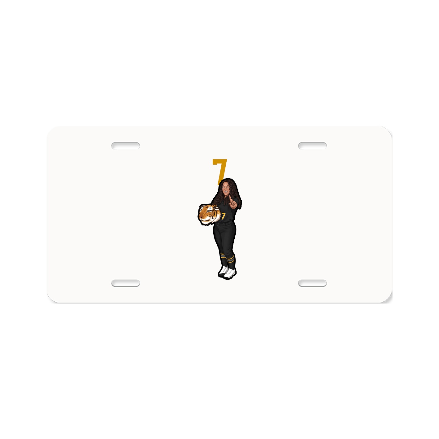 License Plate — Number Top in Classic
