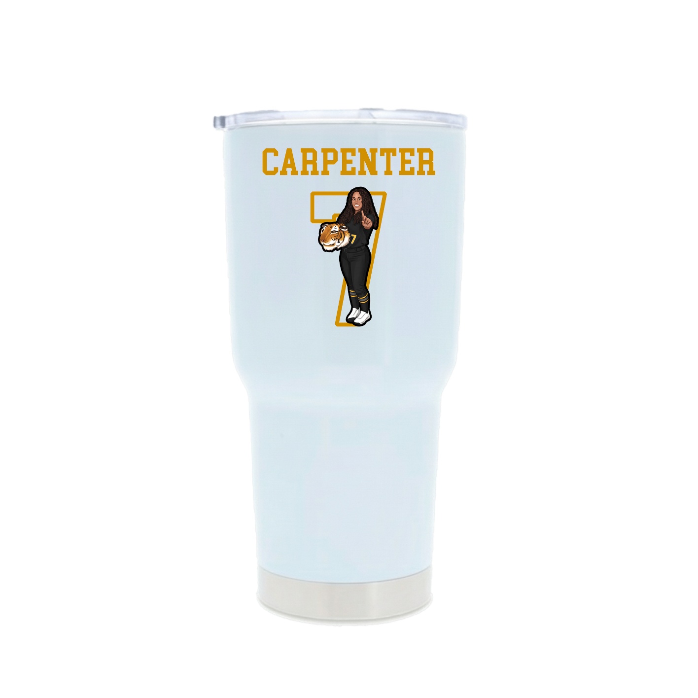 30oz Stainless Steel Tumbler — Shirsey in White