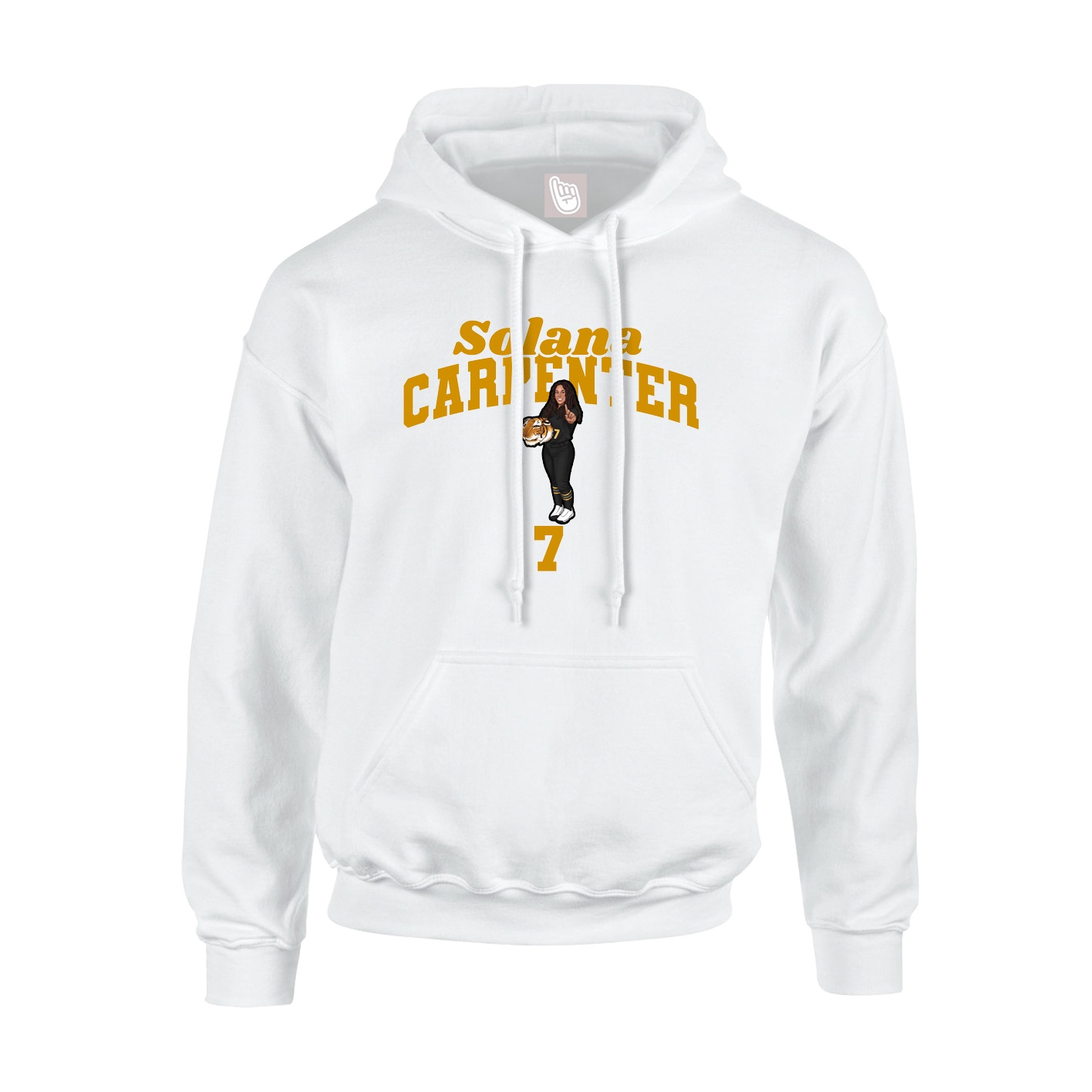 Hoodie — Signature Arch in White