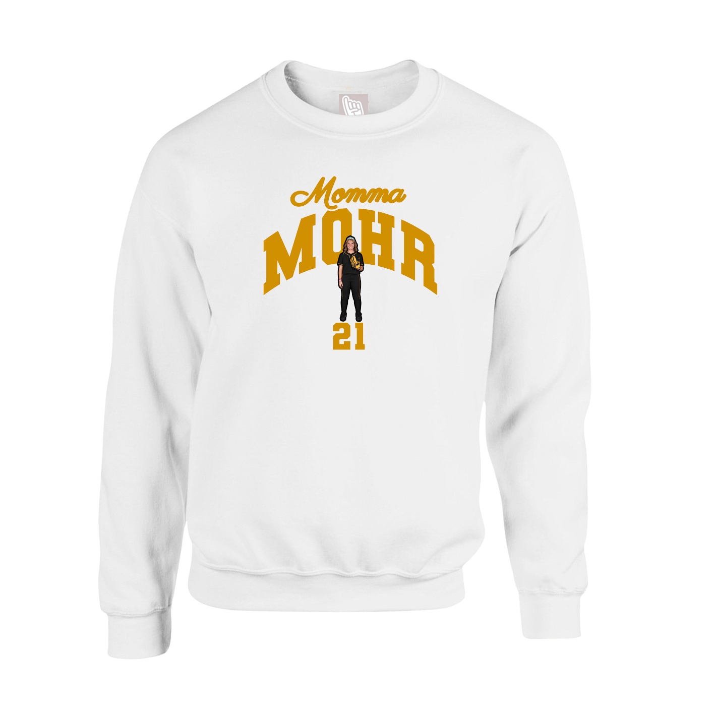 Fleece Crew — Mothers Day Arch in White