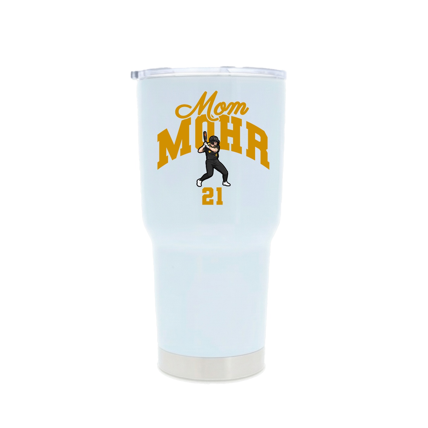 30oz Stainless Steel Tumbler — Mothers Day Arch in White