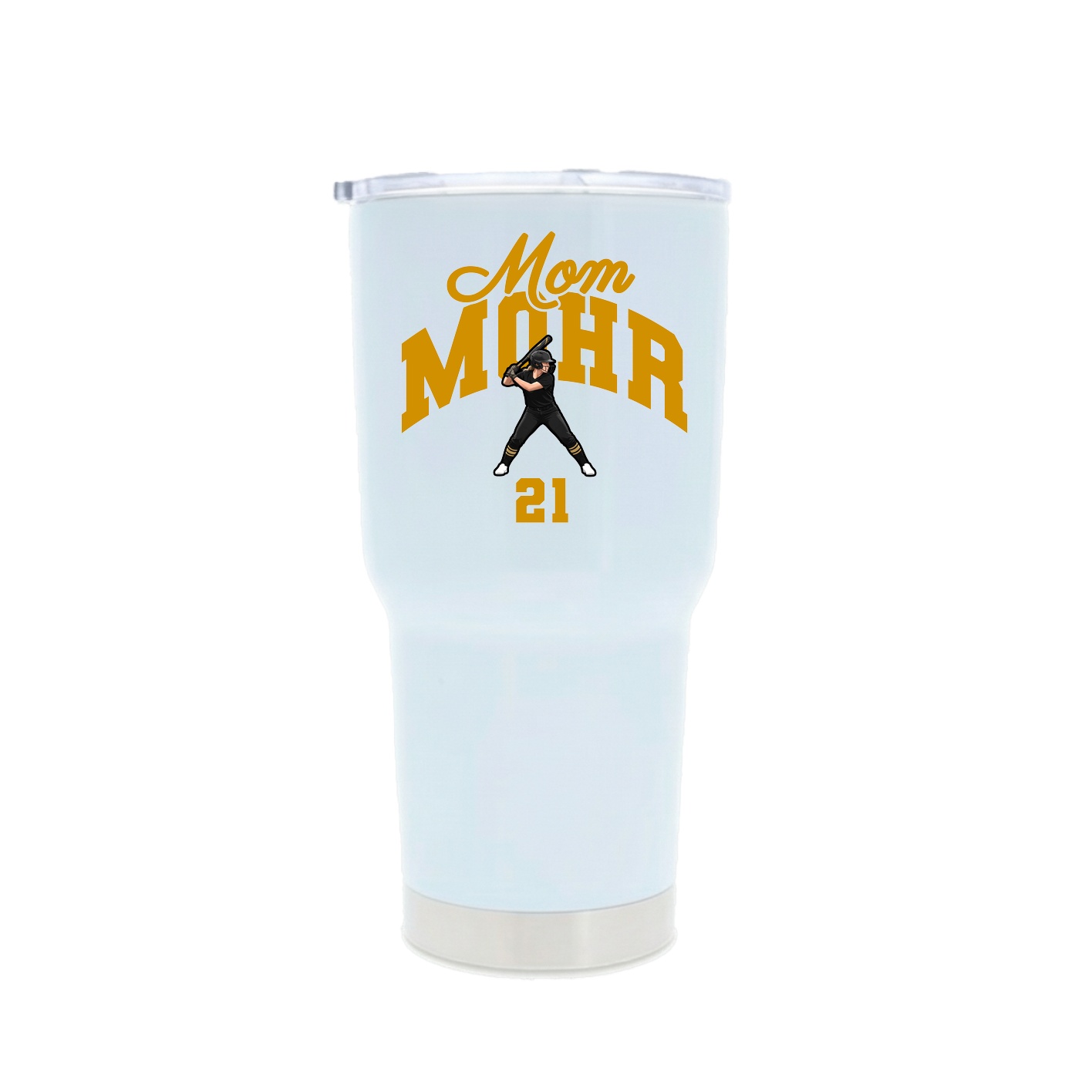 30oz Stainless Steel Tumbler — Mothers Day Arch in White