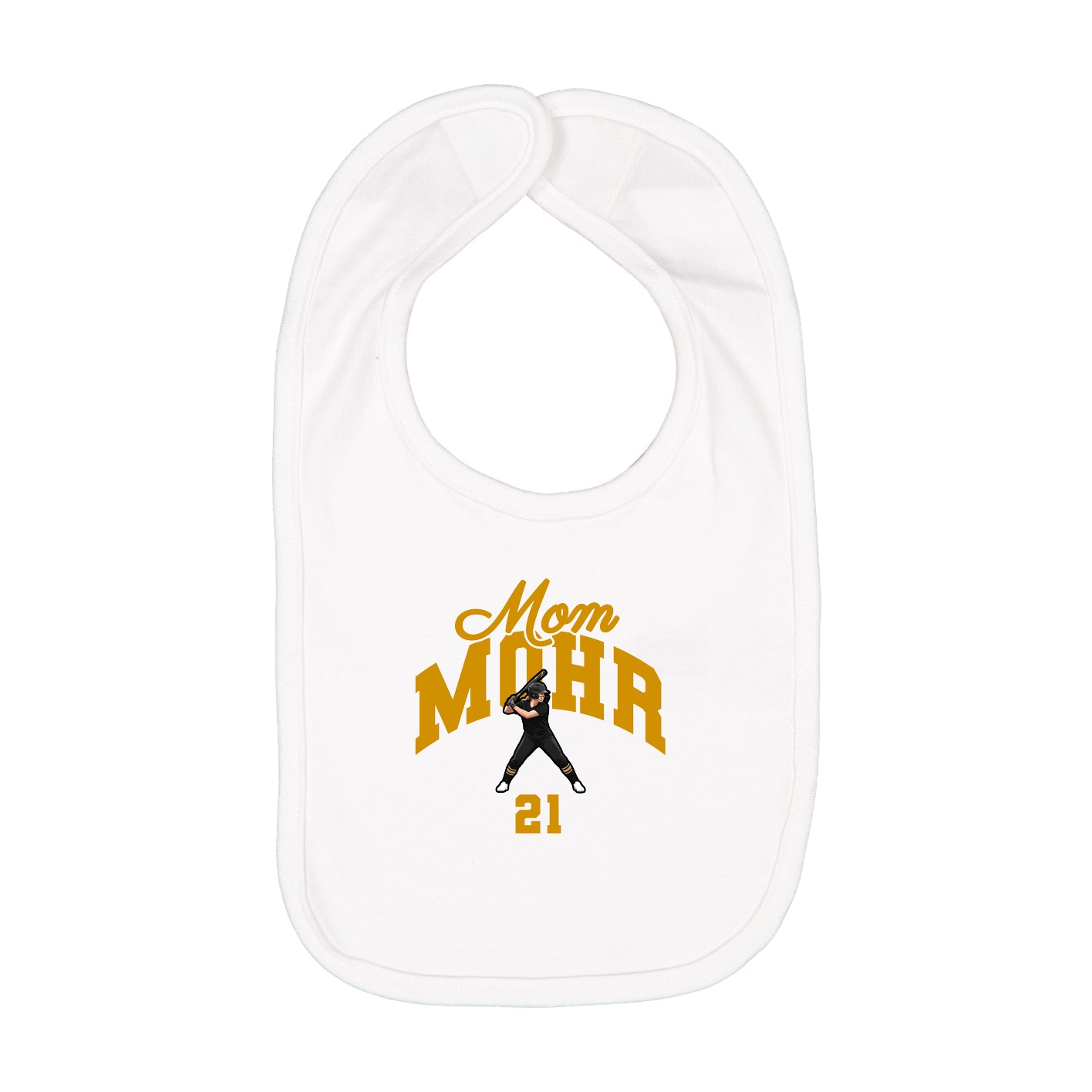 Infant Bib — Mothers Day Arch in White