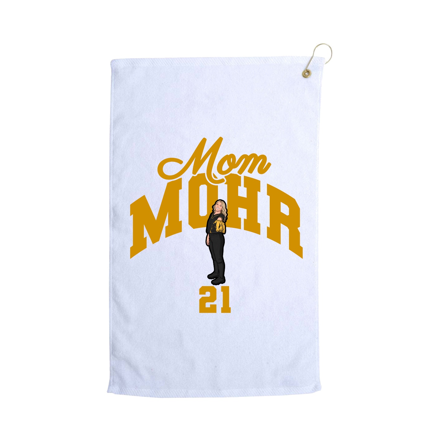 Golf Towel — Mothers Day Arch in White