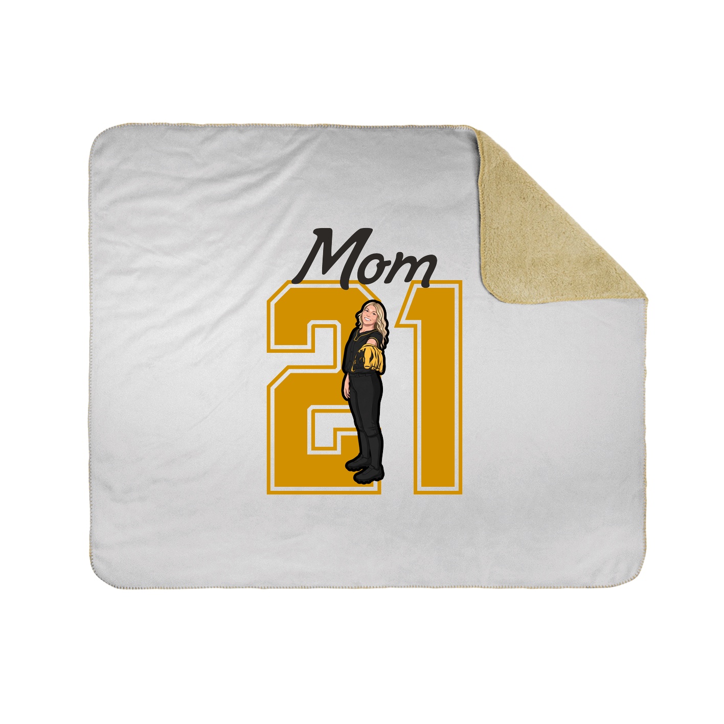 Throw Blanket — Mothers Day Shirsey in White