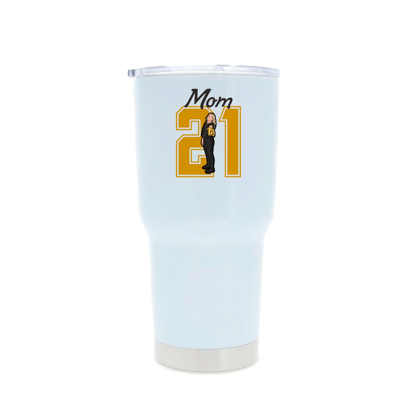 30oz Stainless Steel Tumbler — Mothers Day Shirsey in White