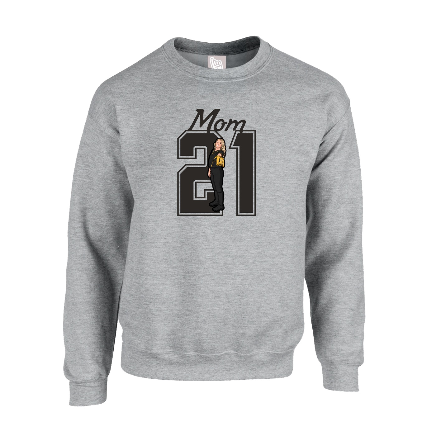 Fleece Crew — Mothers Day Shirsey in Grey