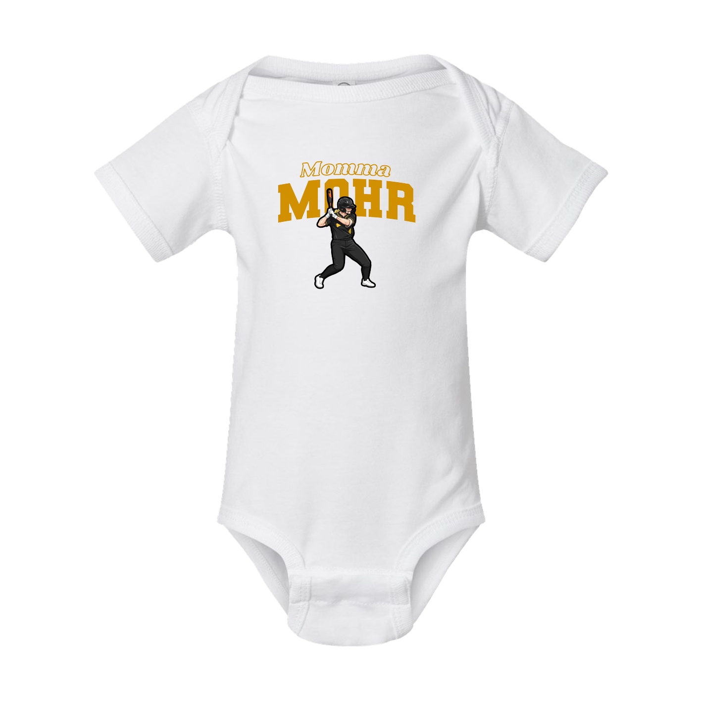 Baby Onesie — Mothers Day Block in White
