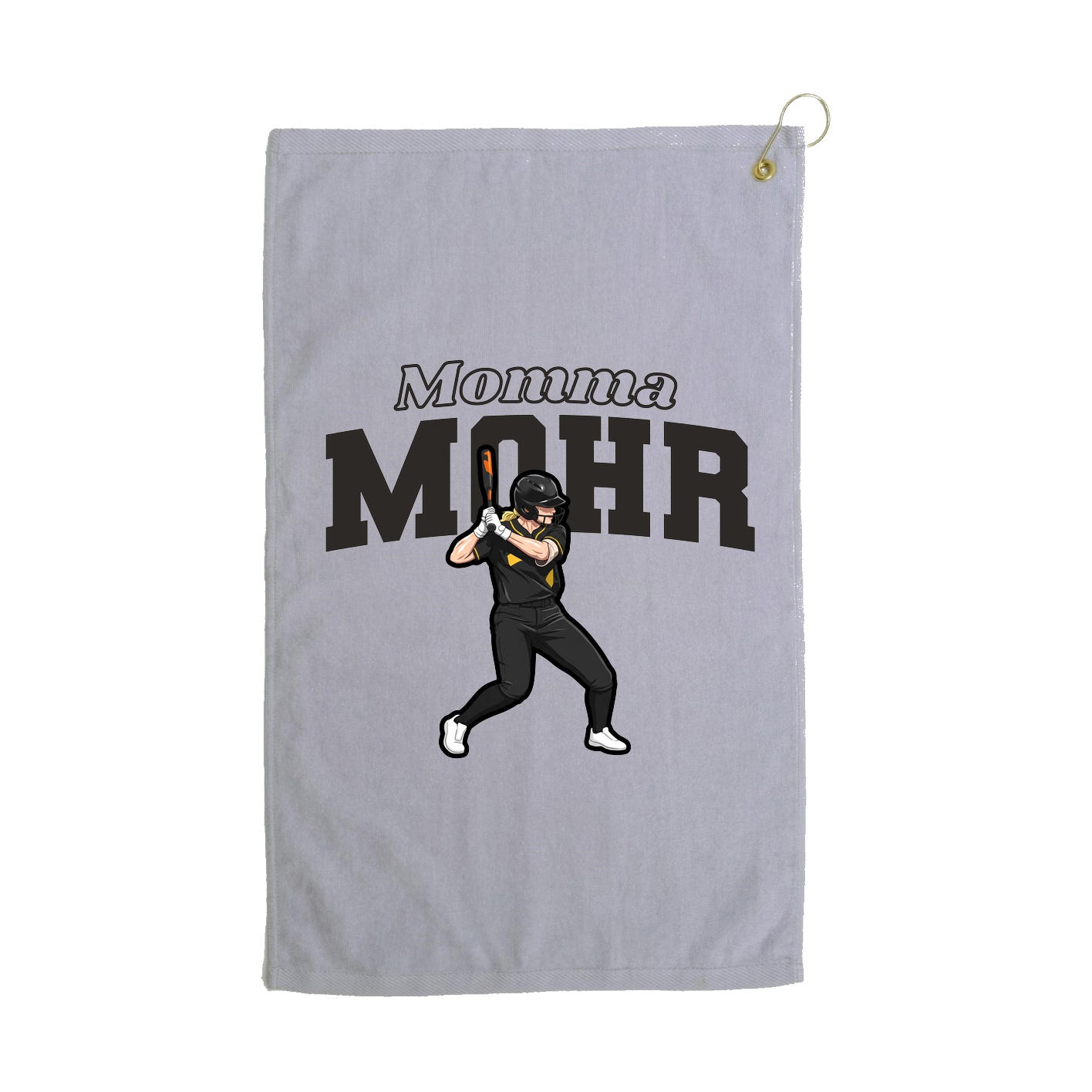 Golf Towel — Mothers Day Block in Grey