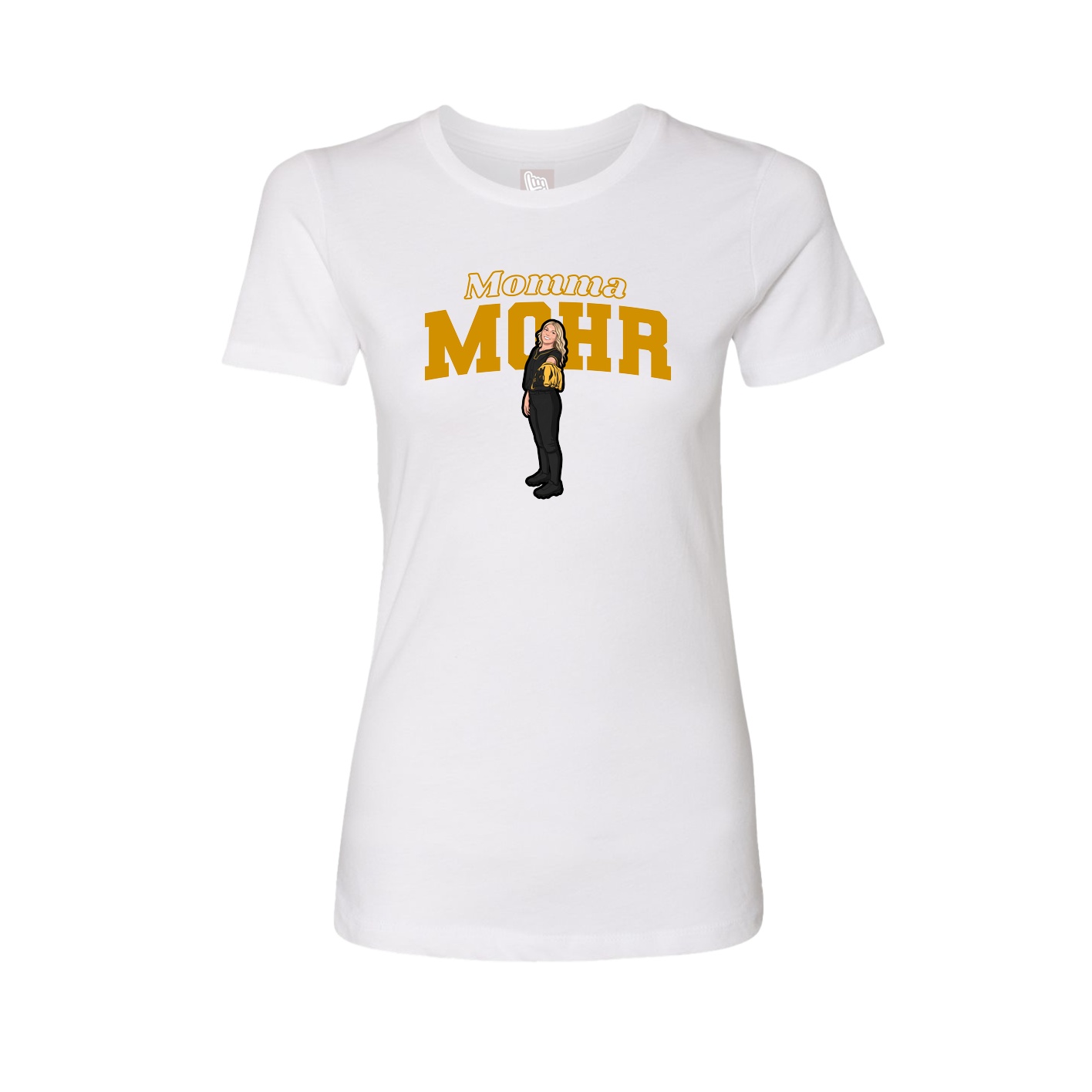 Womens Tee — Mothers Day Block in White