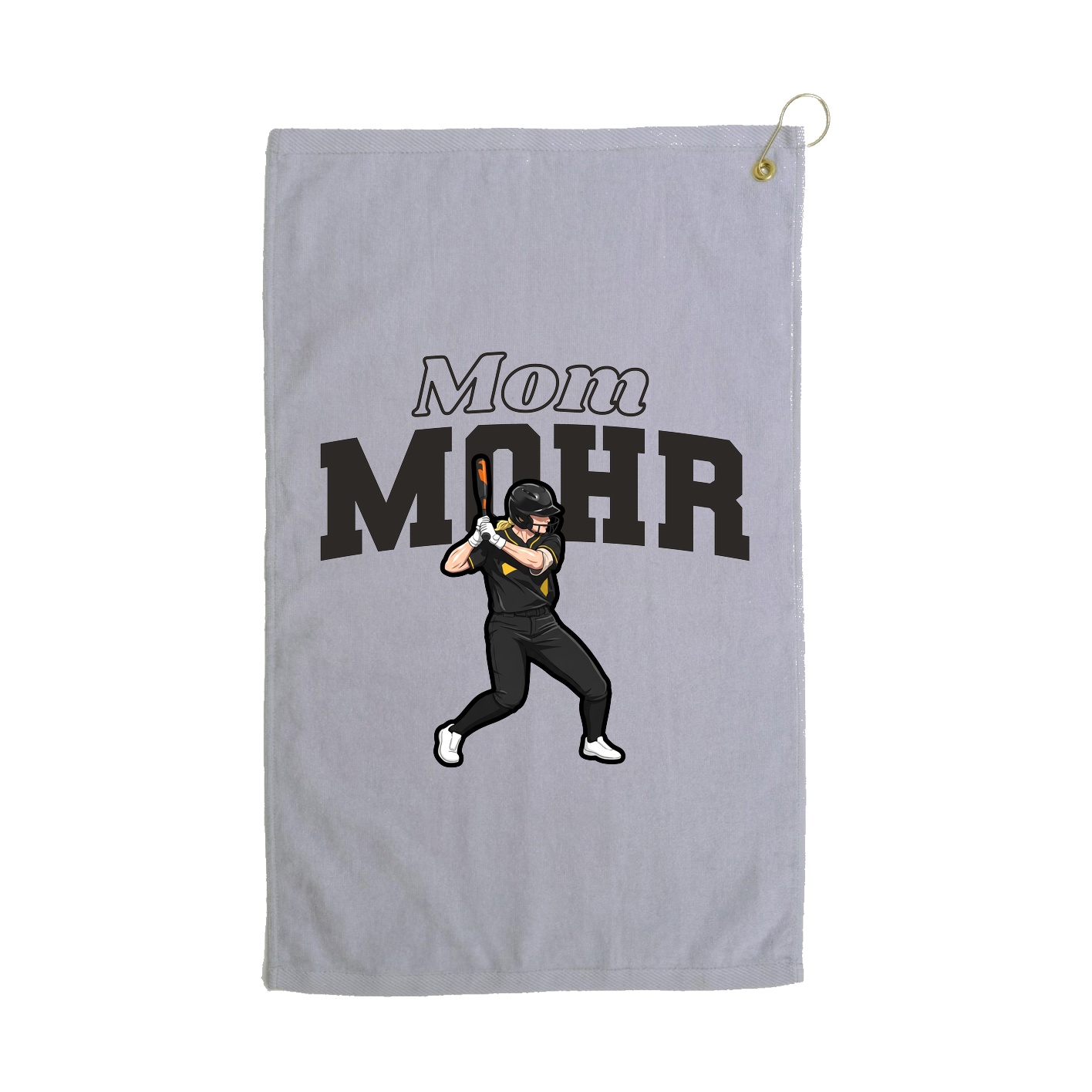 Golf Towel — Mothers Day Block in Grey