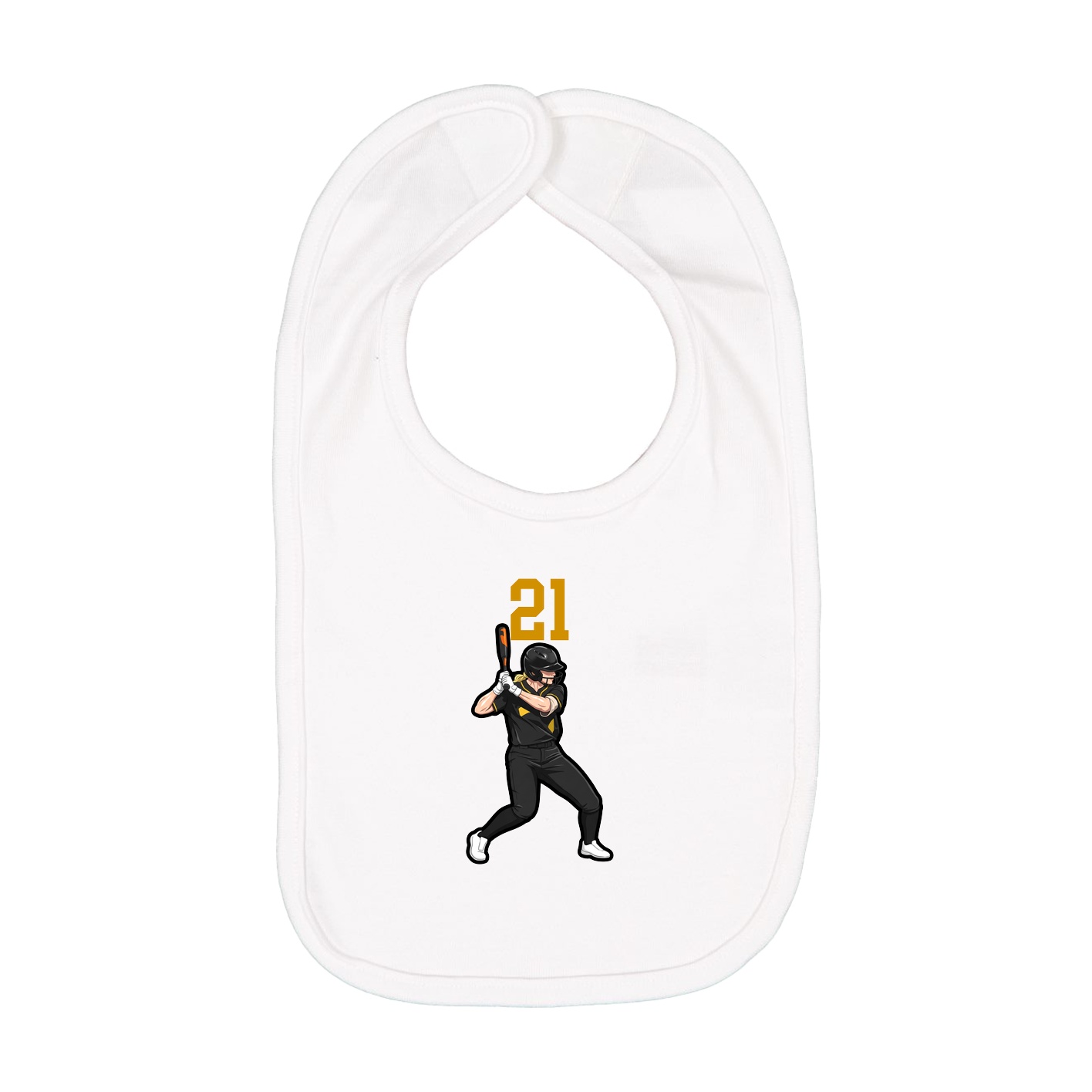 Infant Bib — Number Top in White