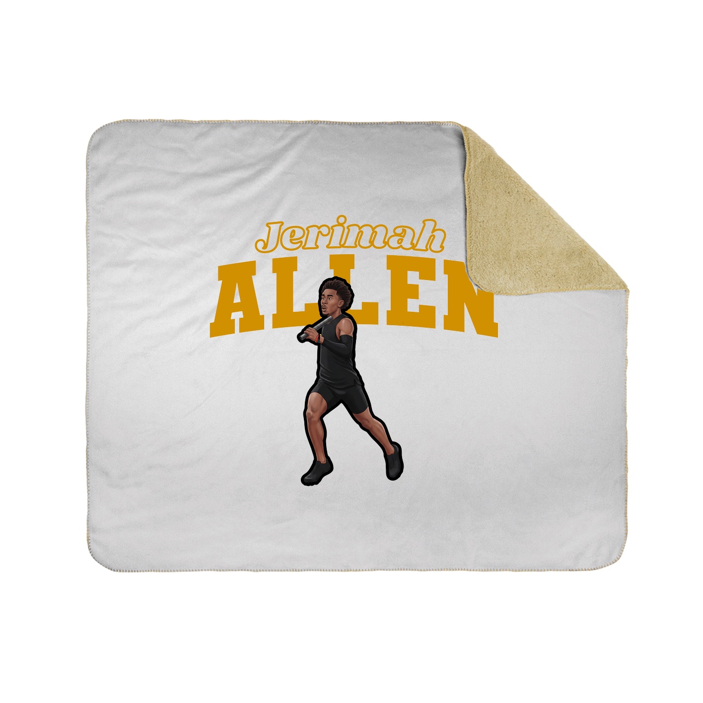 Throw Blanket — Name Arch in White